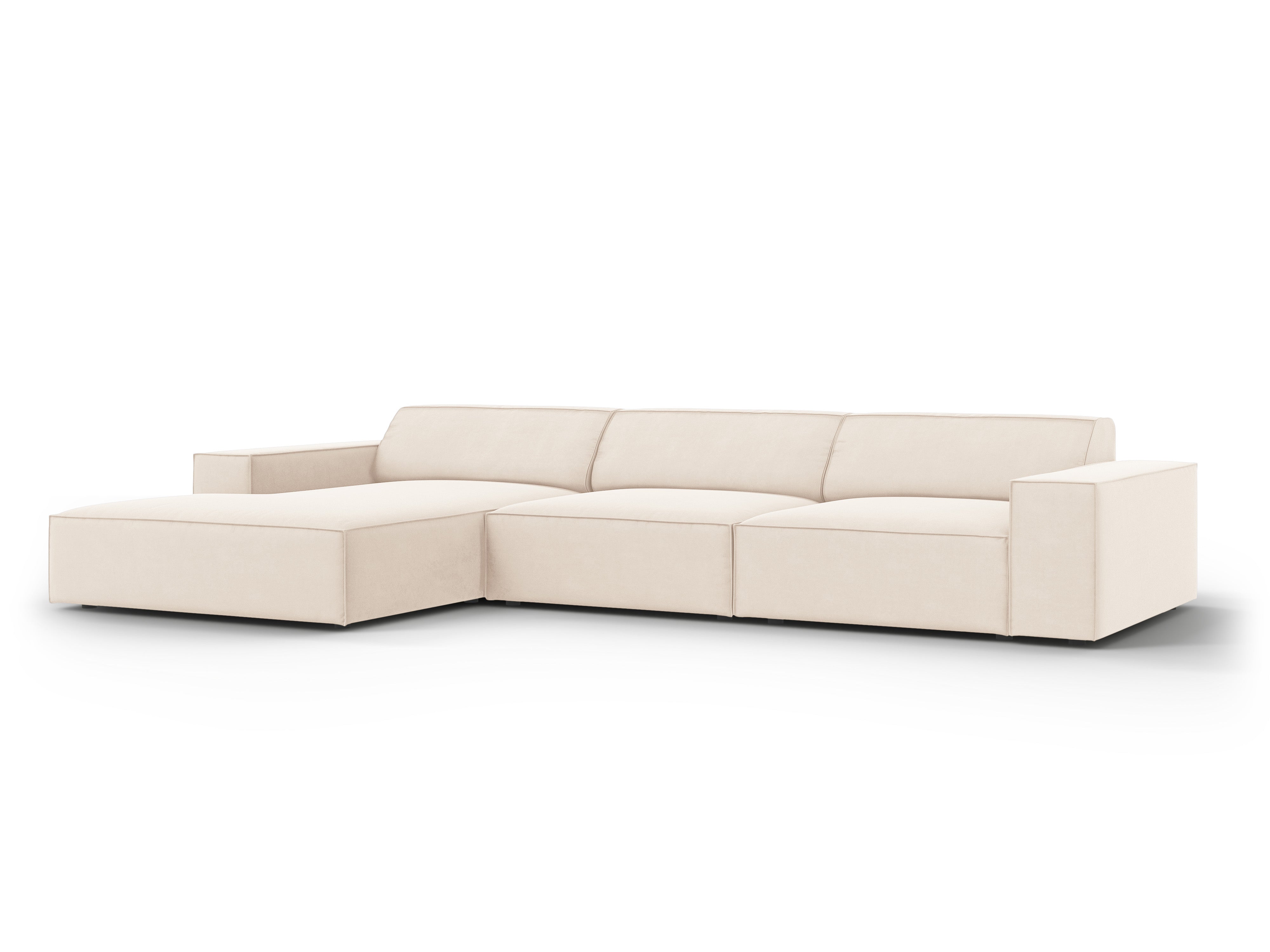 Kotna sedežna garnitura Jodie 284x162 cm, material: žamet