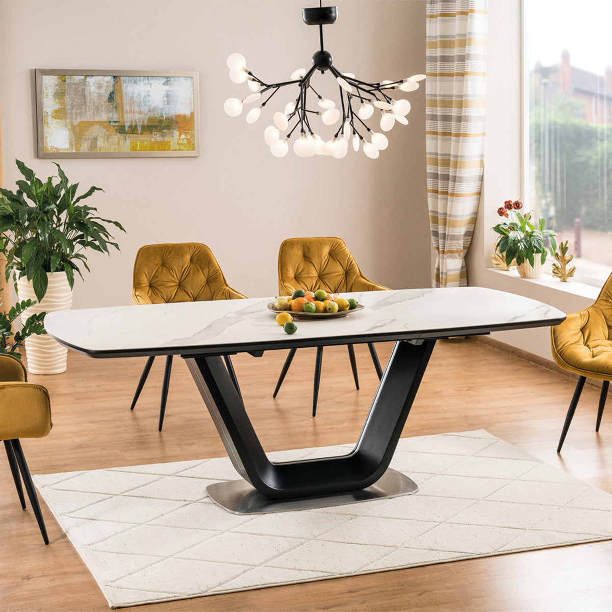 Jedilna miza Armani 160/220x90cm, Material: Keramika, MDF