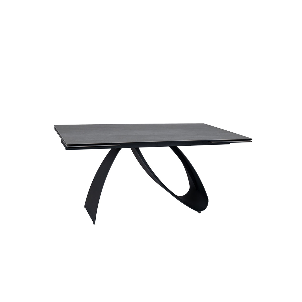 Jedilna miza Diuna 160/240x90cm, Material: Kaljeno steklo, Keramika