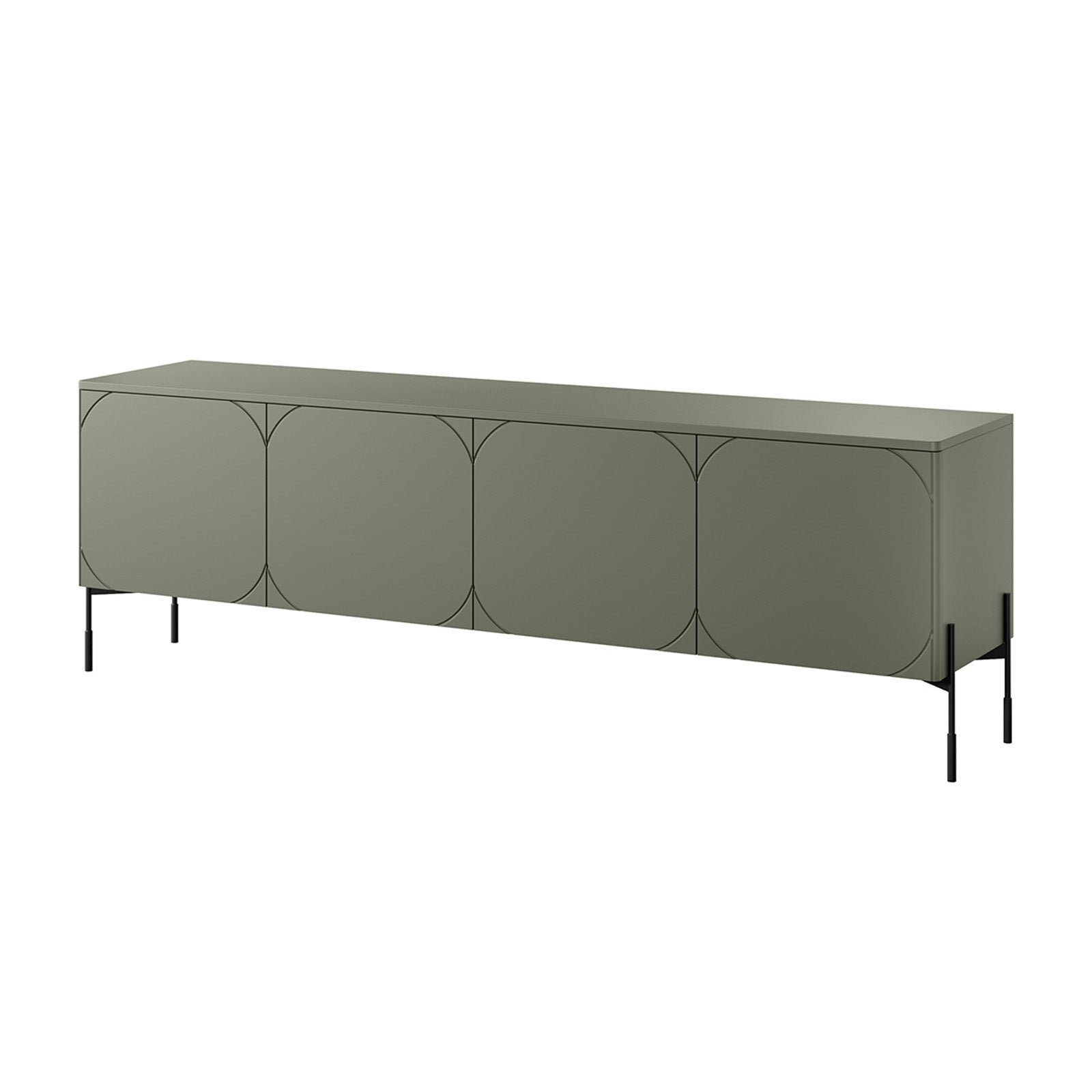 Sonatia komoda 200 cm, 4 vrata in 1 predal, Material: MDF