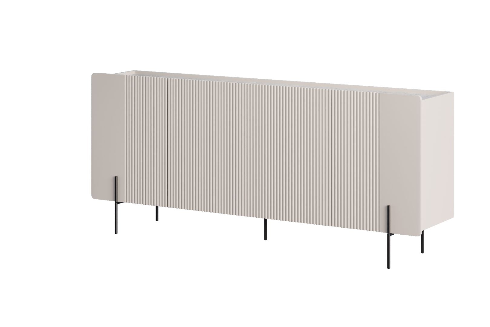 Komoda Malmi 200 cm, 4 vrata in 4 police, material: MDF