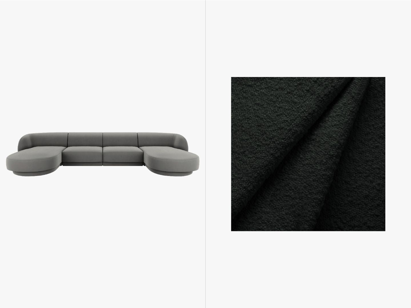 Kavč Miley Panoramic, 330x156cm, Material: Žamet