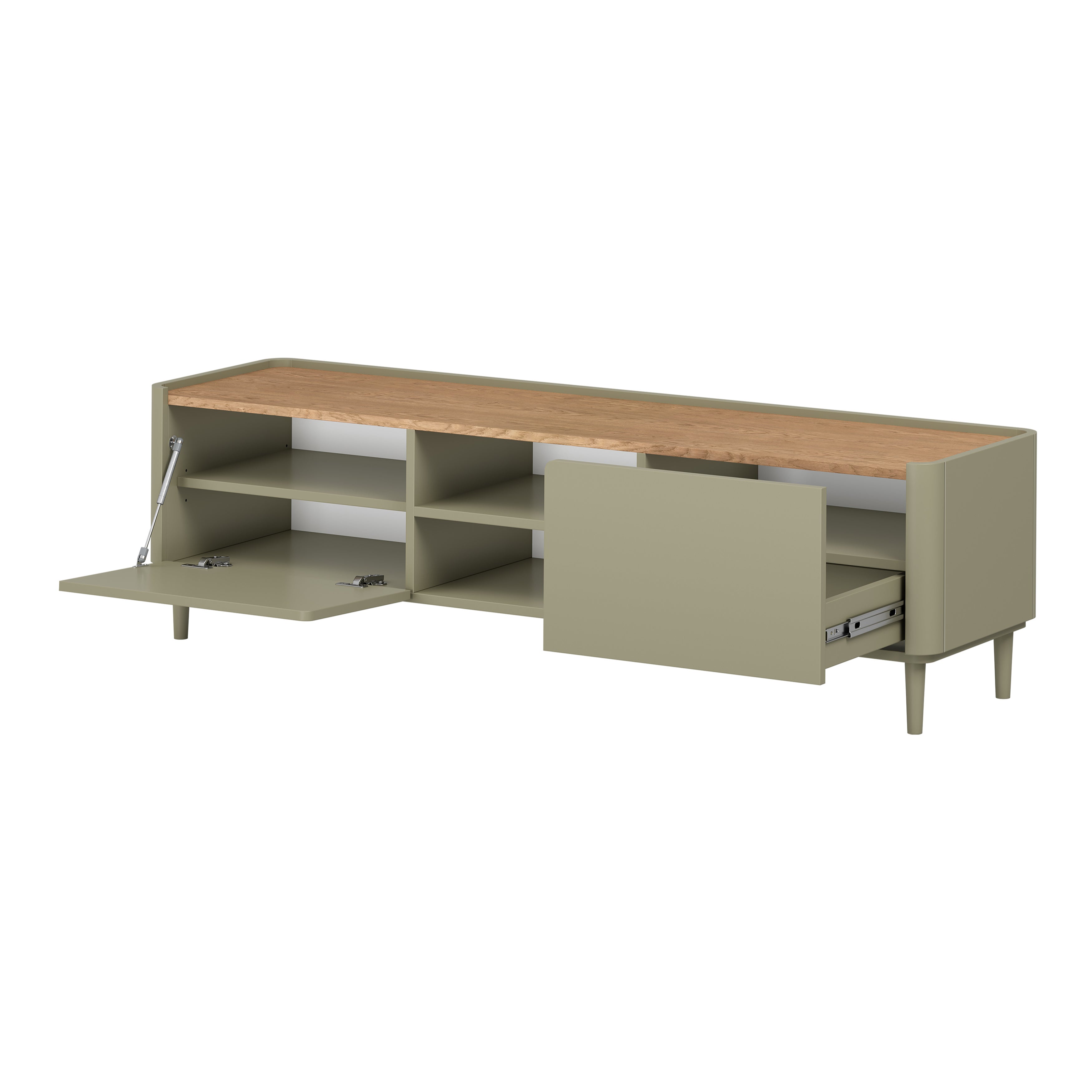 TV komoda Elivo 170cm, material: MDF, melaminska plošča