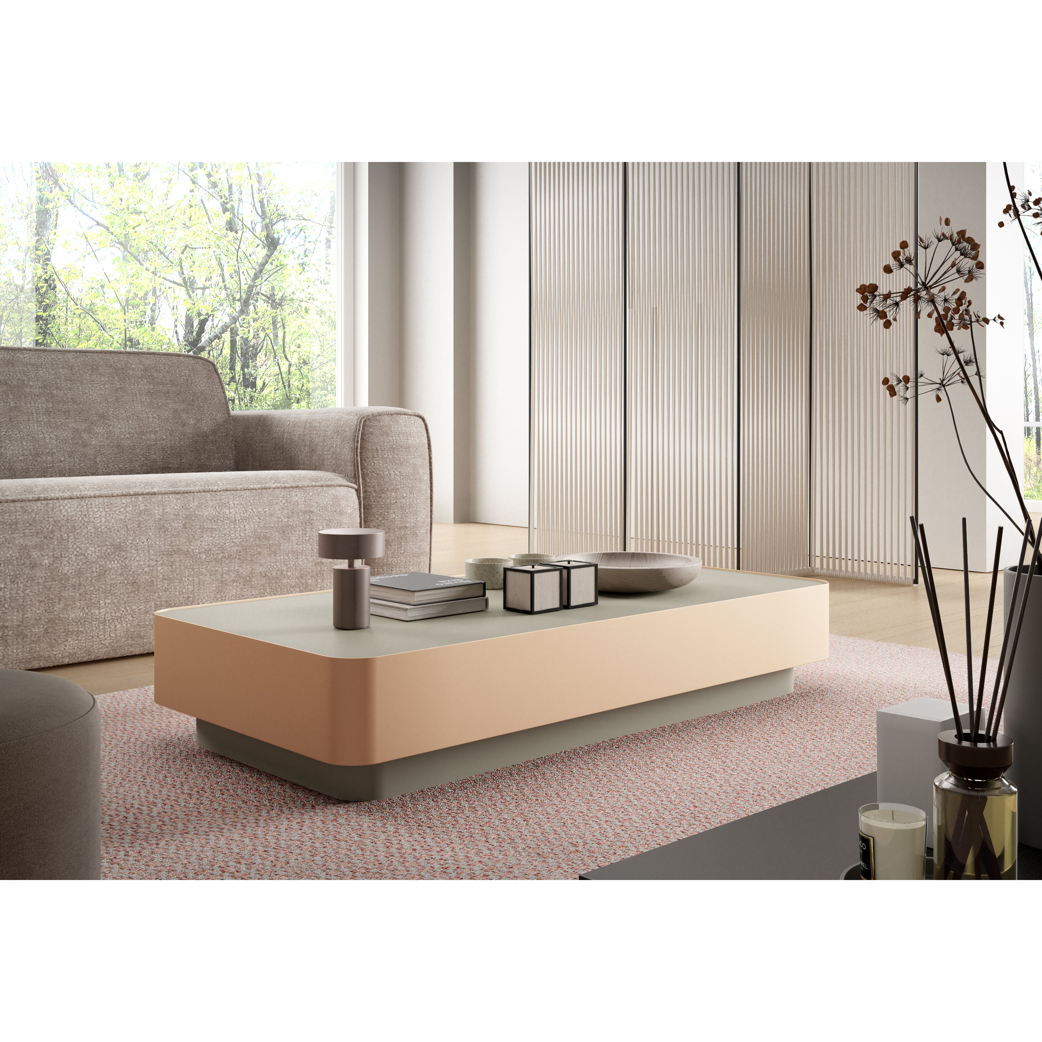 Klubska mizica Linea 120x60cm, Material: Izbira materiala