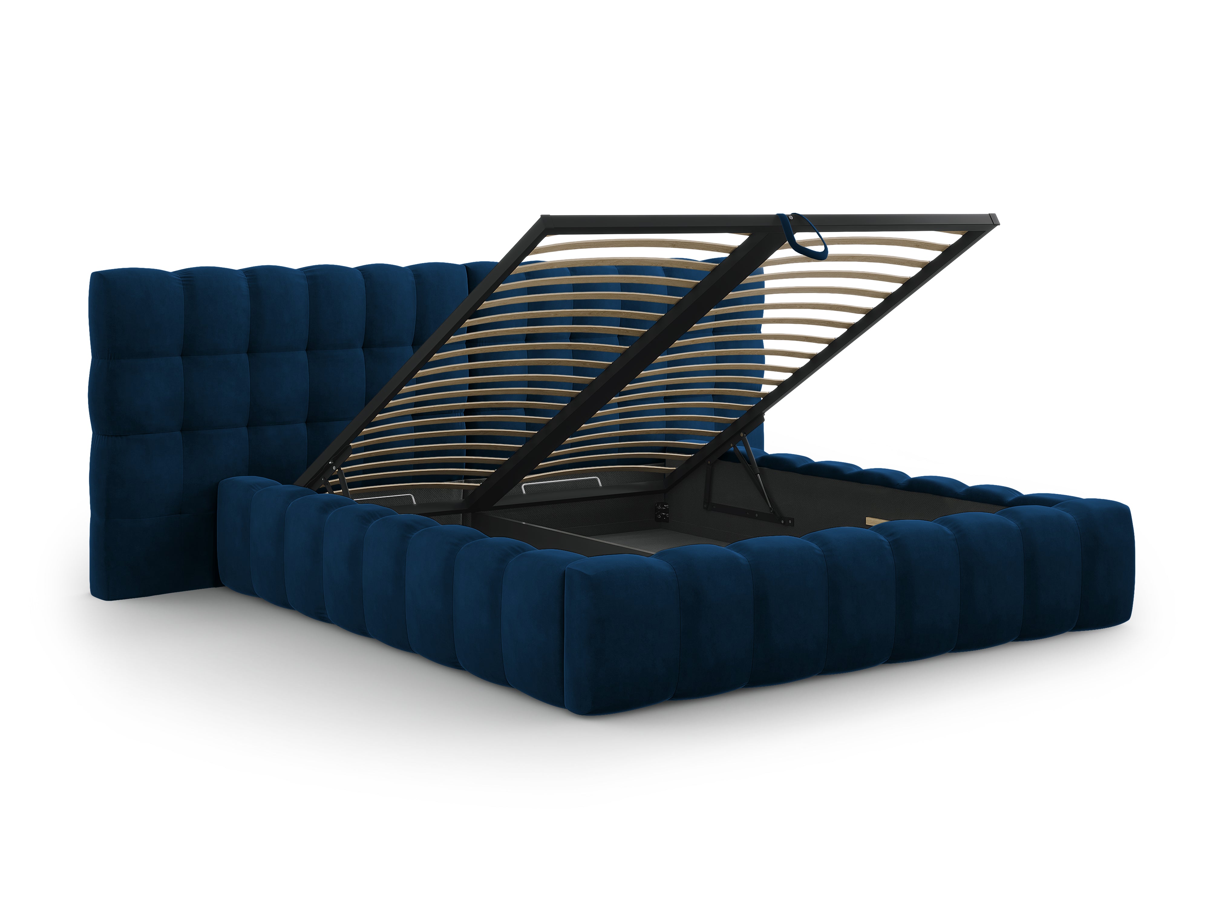 Posteljni okvir Mamaia z dvojnim vzglavjem in predalom za shranjevanje