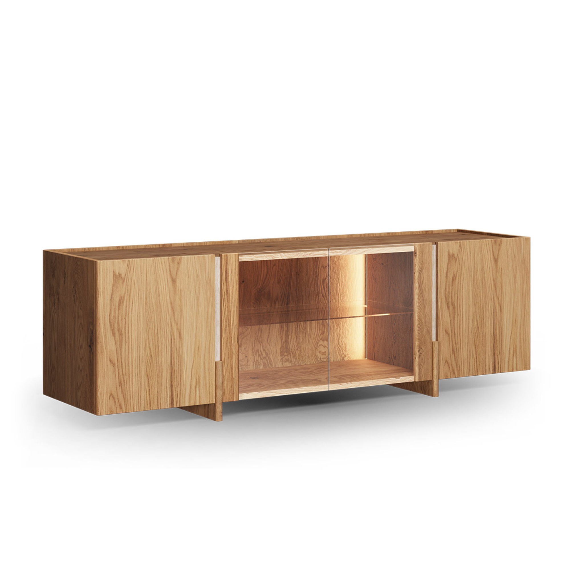 TV komoda Tivoli 180x46 cm s steklom, material: možnost izbire