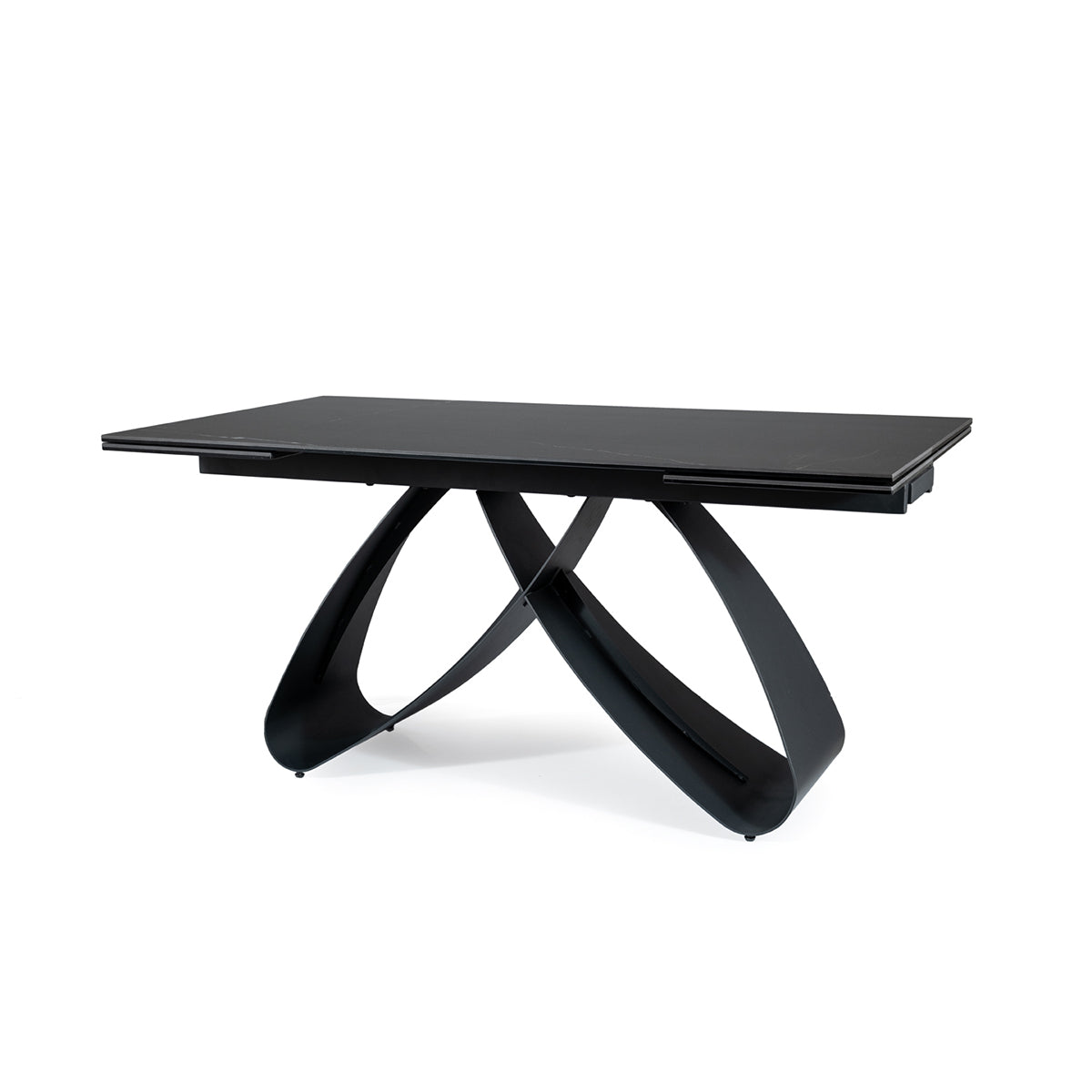 Jedilna miza Samanta 160/240x90cm, Material: Kaljeno steklo, Keramika