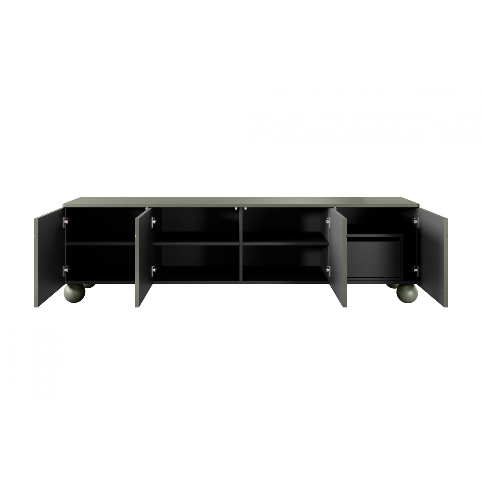Sonatia komoda 200 cm, 4 vrata in 1 predal, Material: MDF