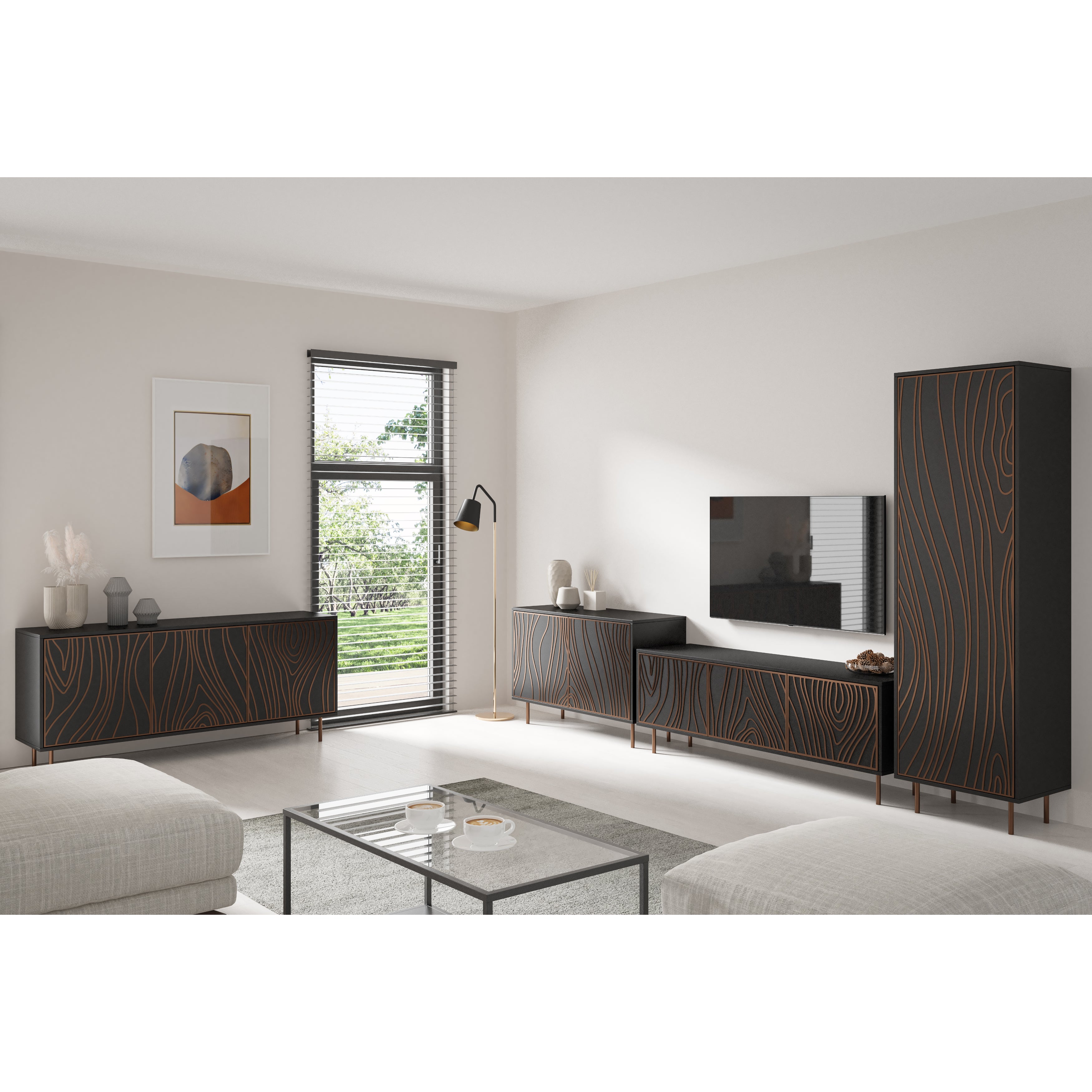 Vitrina Tivaro 200x60cm, Material: Laminirana plošča