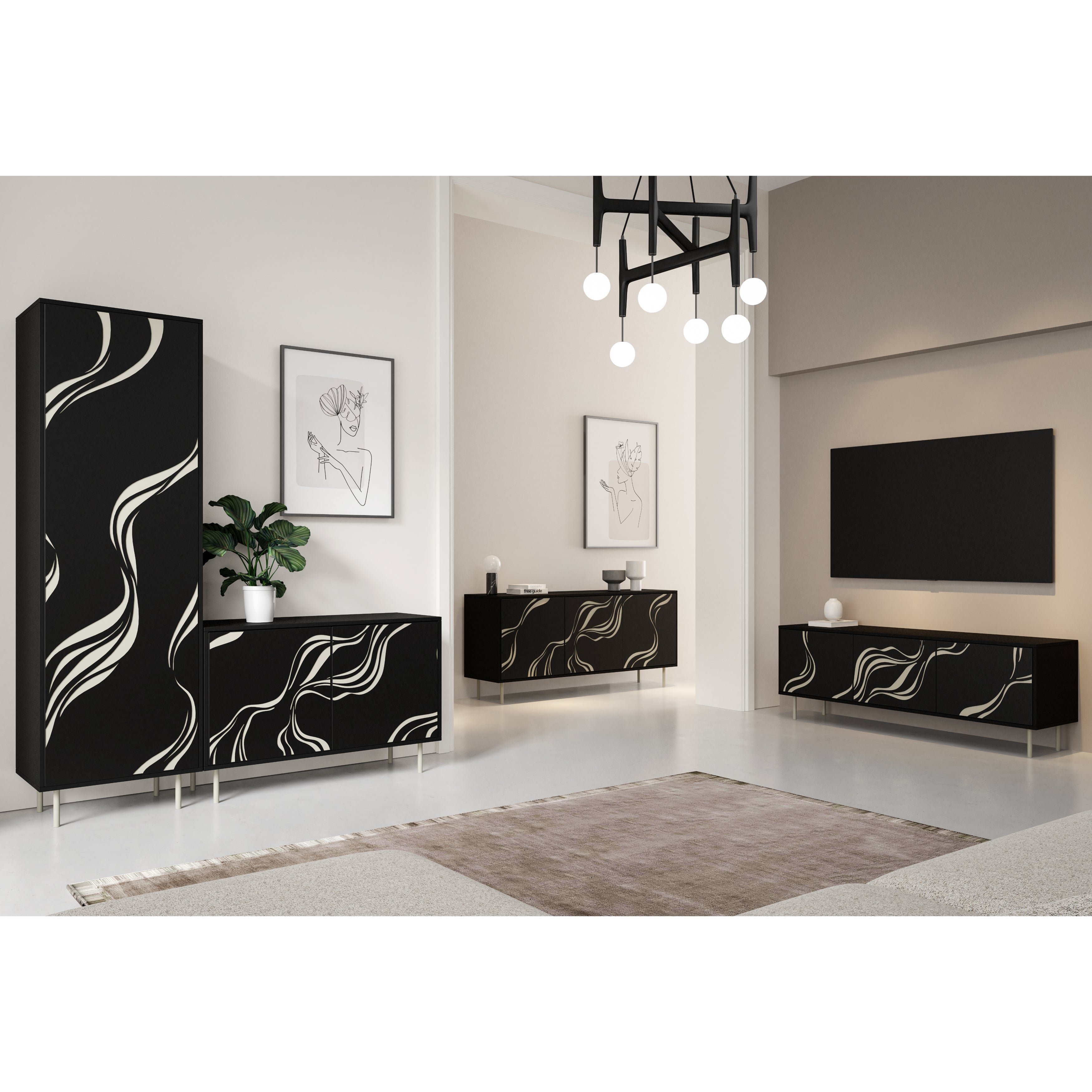 Vitrina Vintro 200x60cm, Material: Laminirana plošča