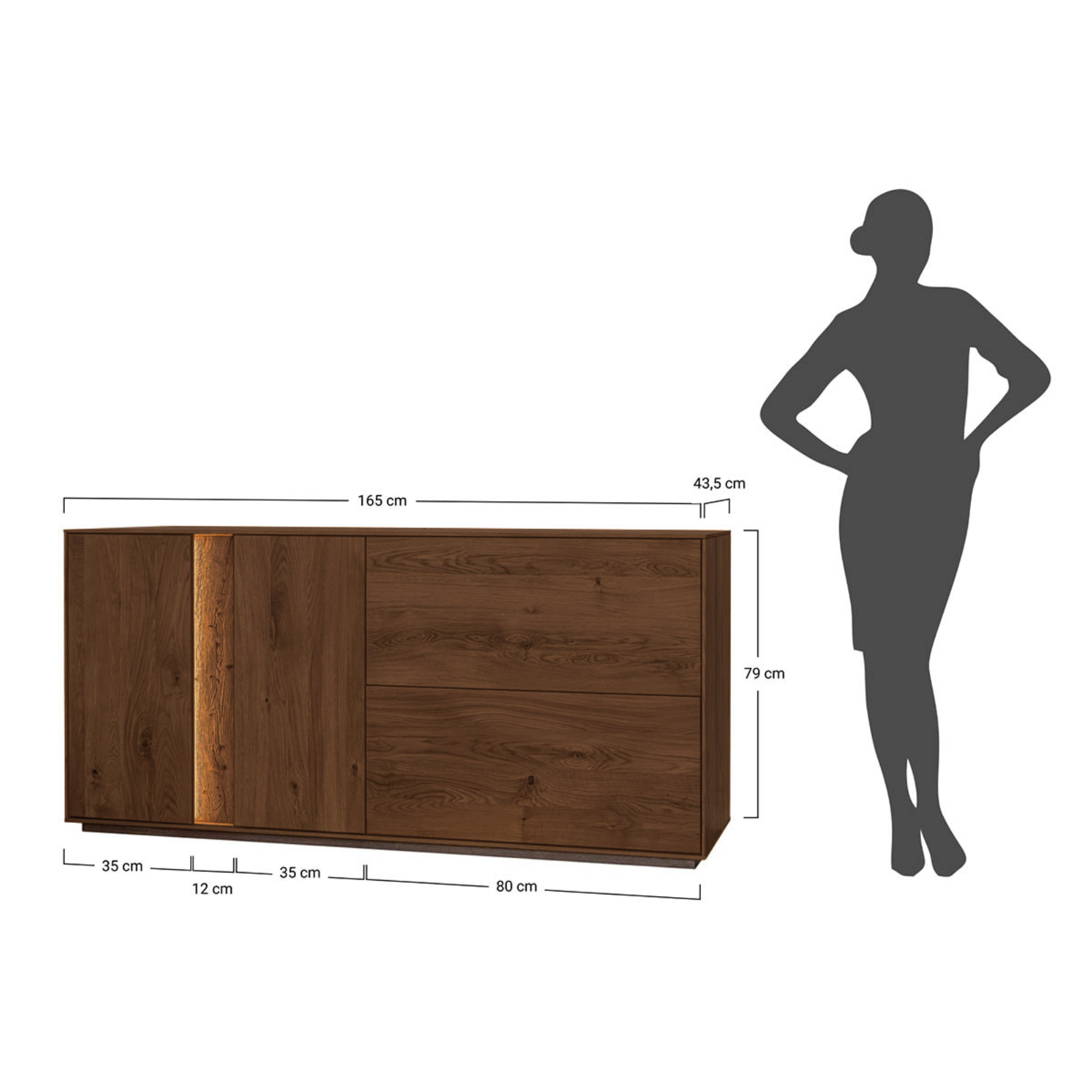 Komoda Collodi, Material: Masivni hrast