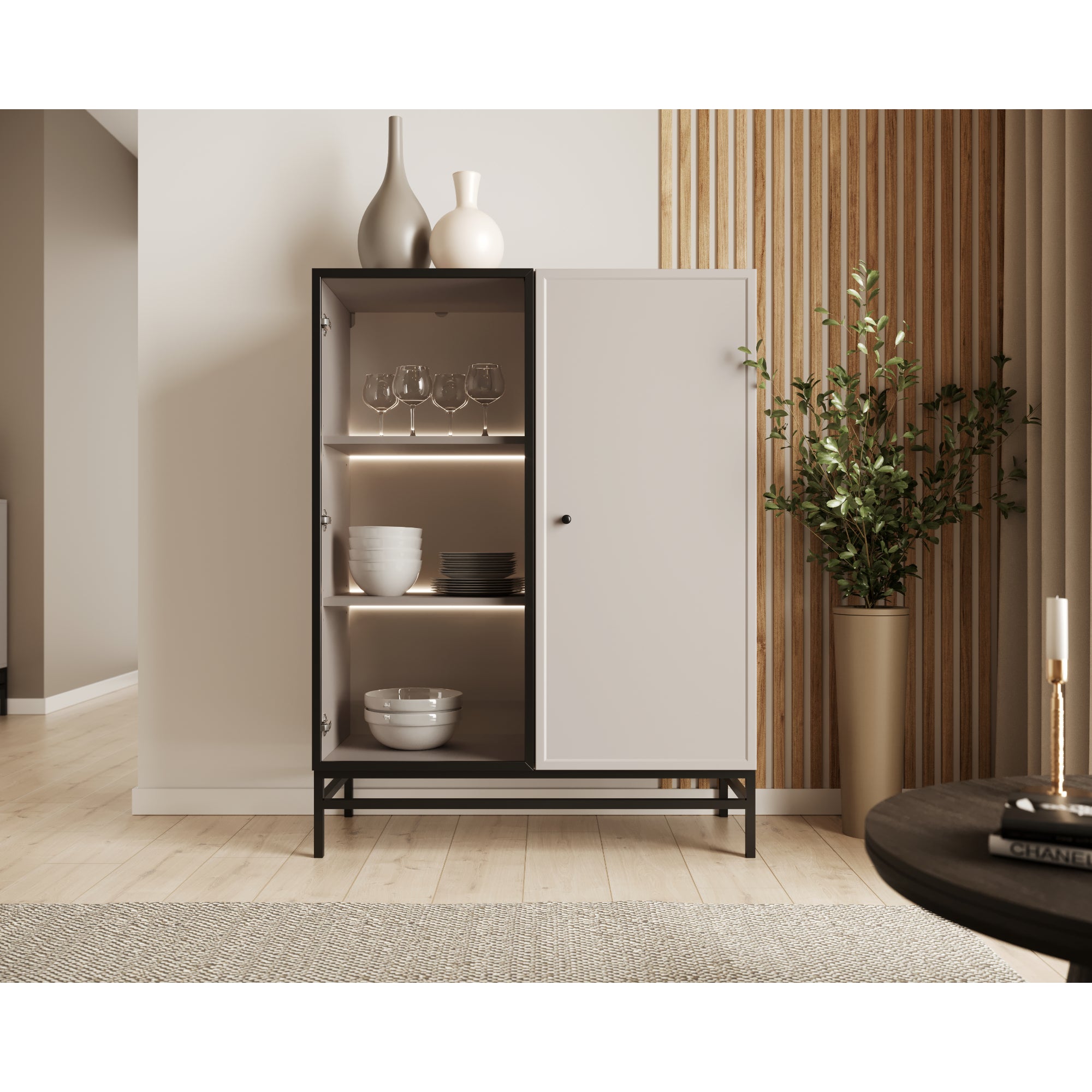 Vitrina Lorini 100x45cm, Material: MDF