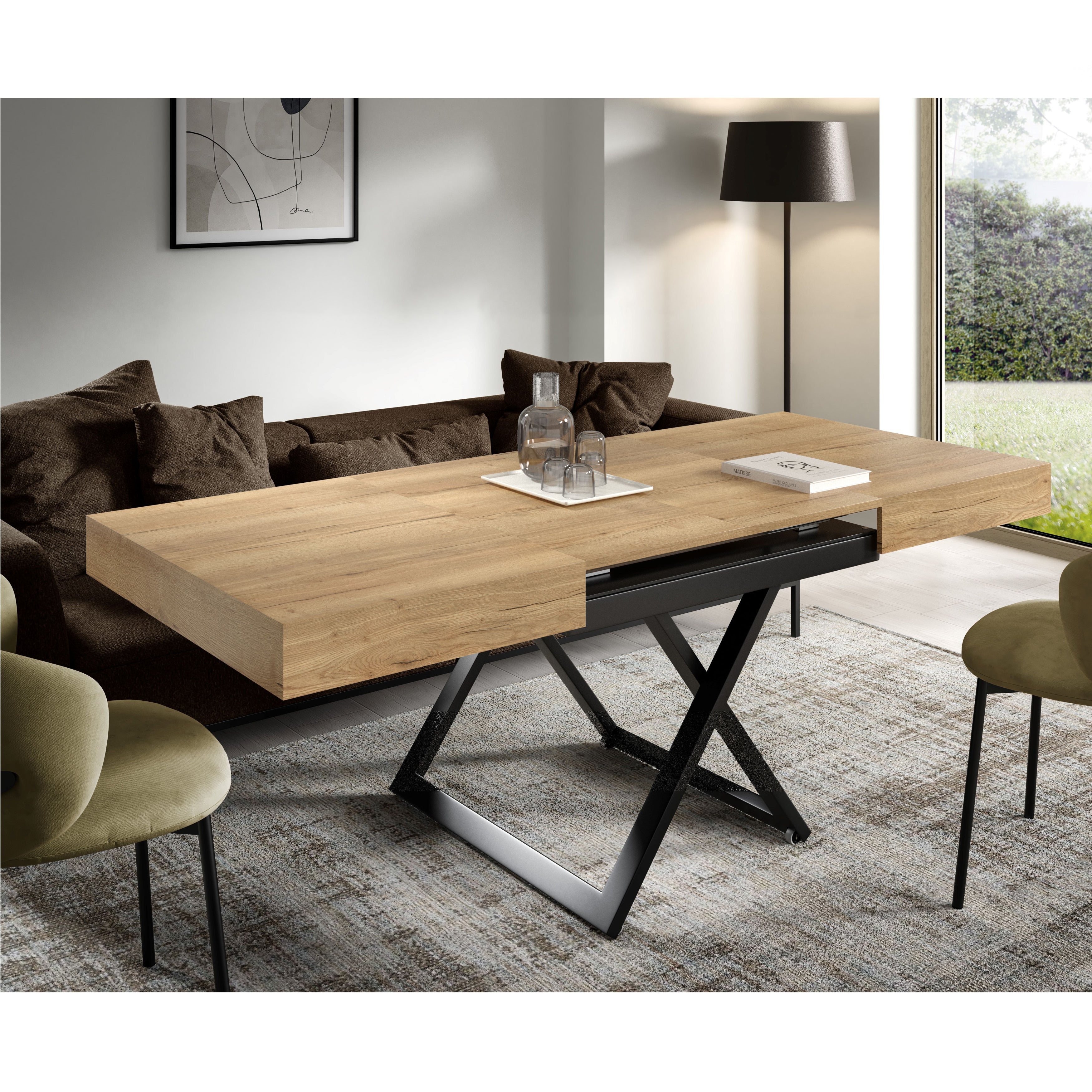 Klubska mizica Sanna U 120/200x90cm, Material: Izbira materiala