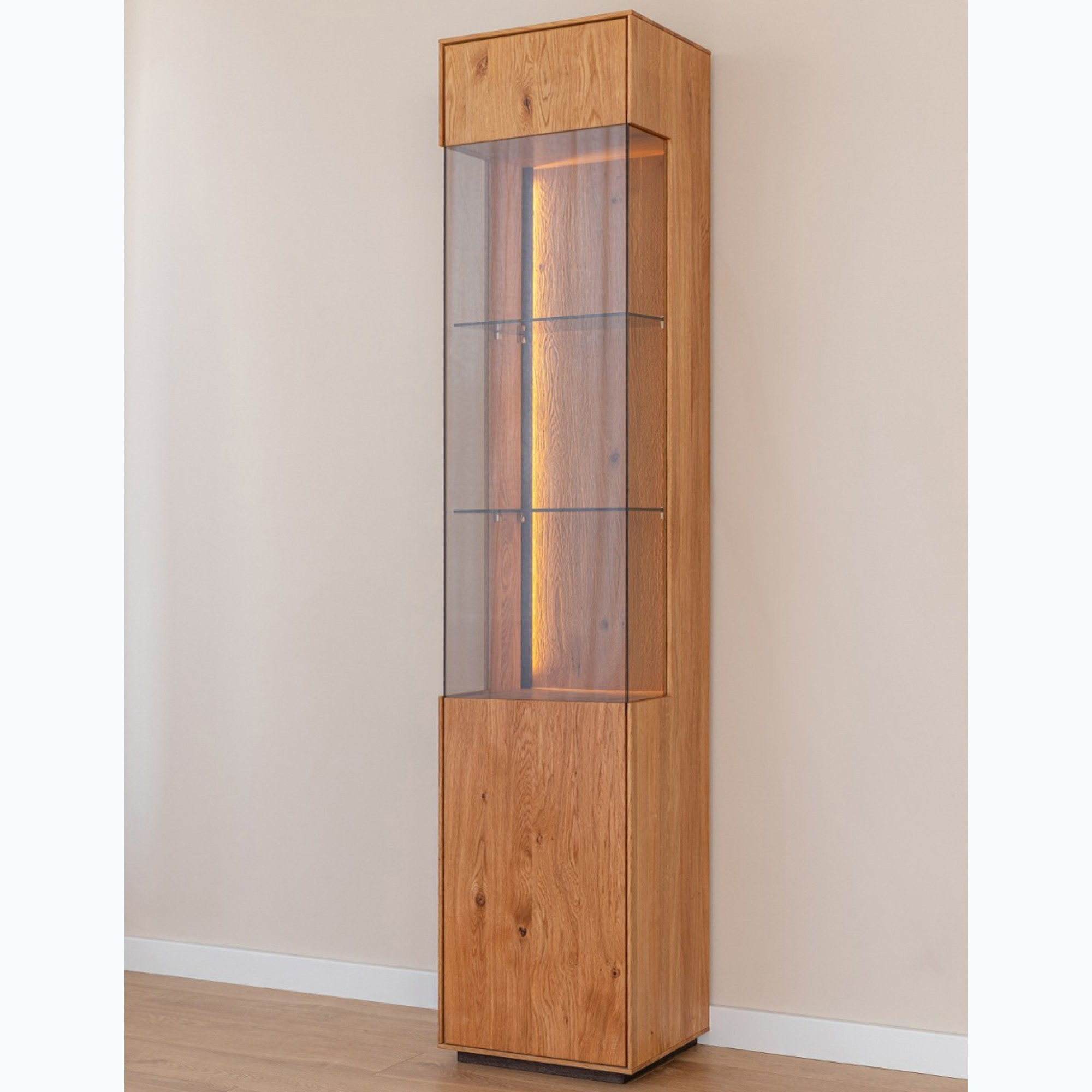 Vitrina Collodi 43x205 cm, Material: Masivno hrastovo les