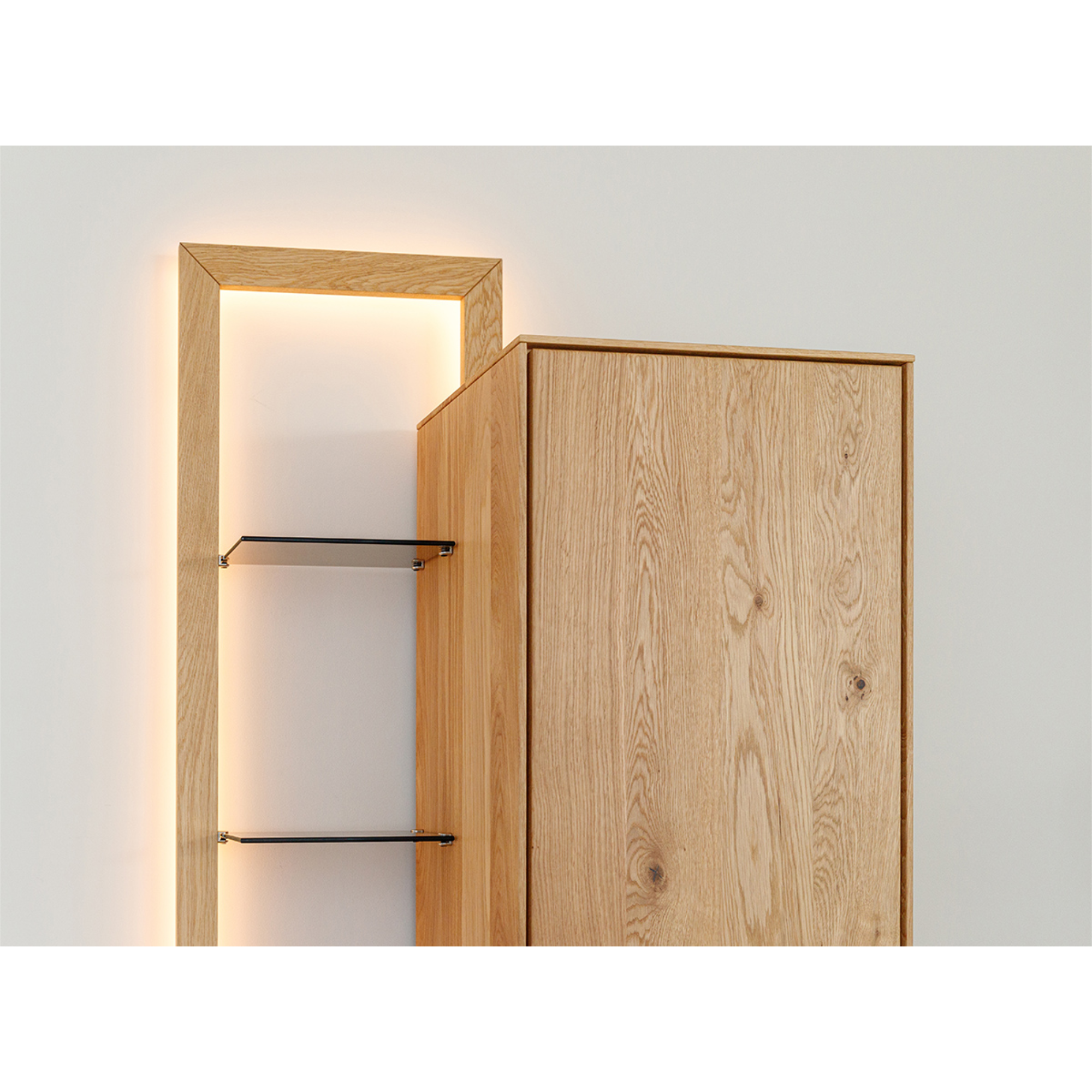 Vitrina Collodi 73x195 cm, Material: Masivno hrastovo les