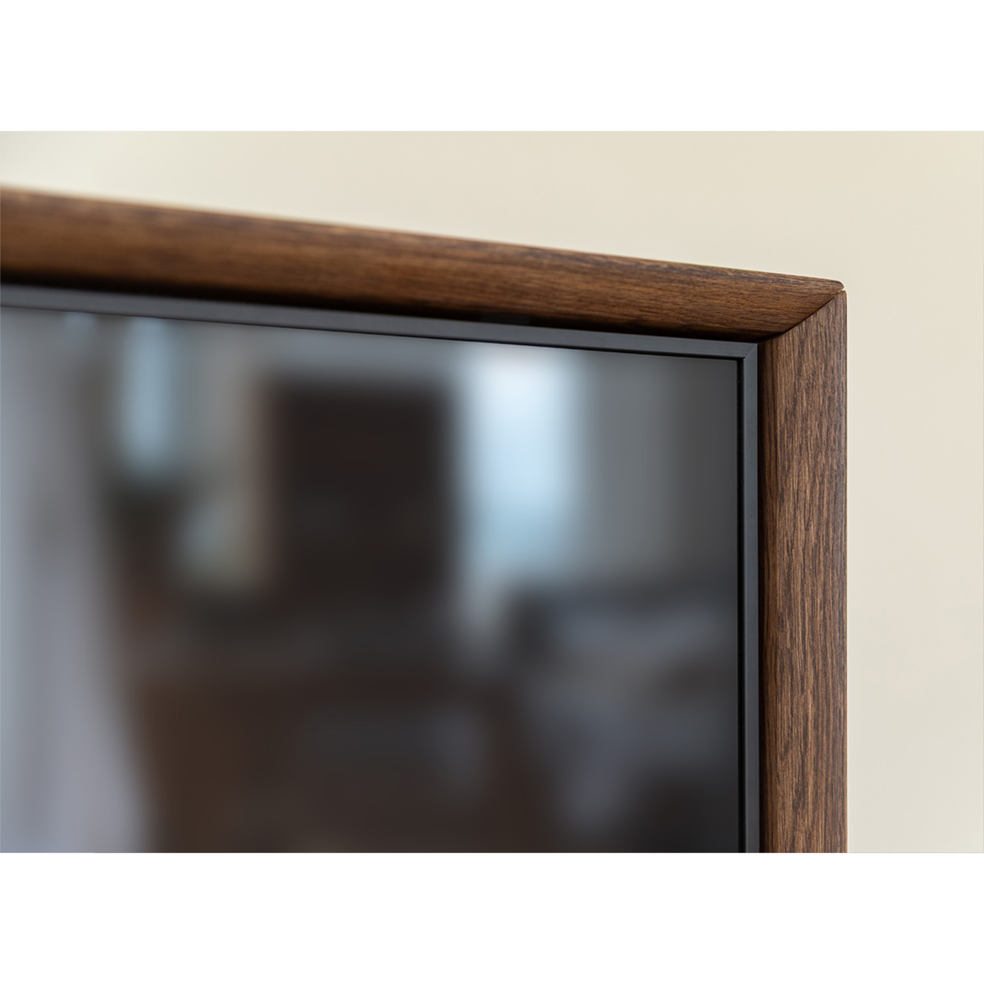 Komoda Modern Loft 101x45 cm s steklom, material: masivni hrast