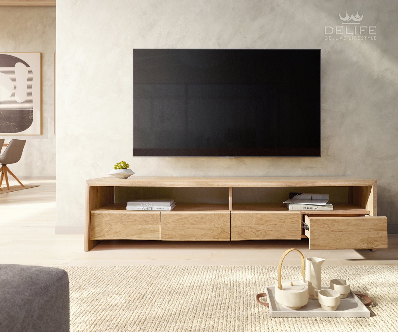 Predalnik Live Edge, Material: Hrast