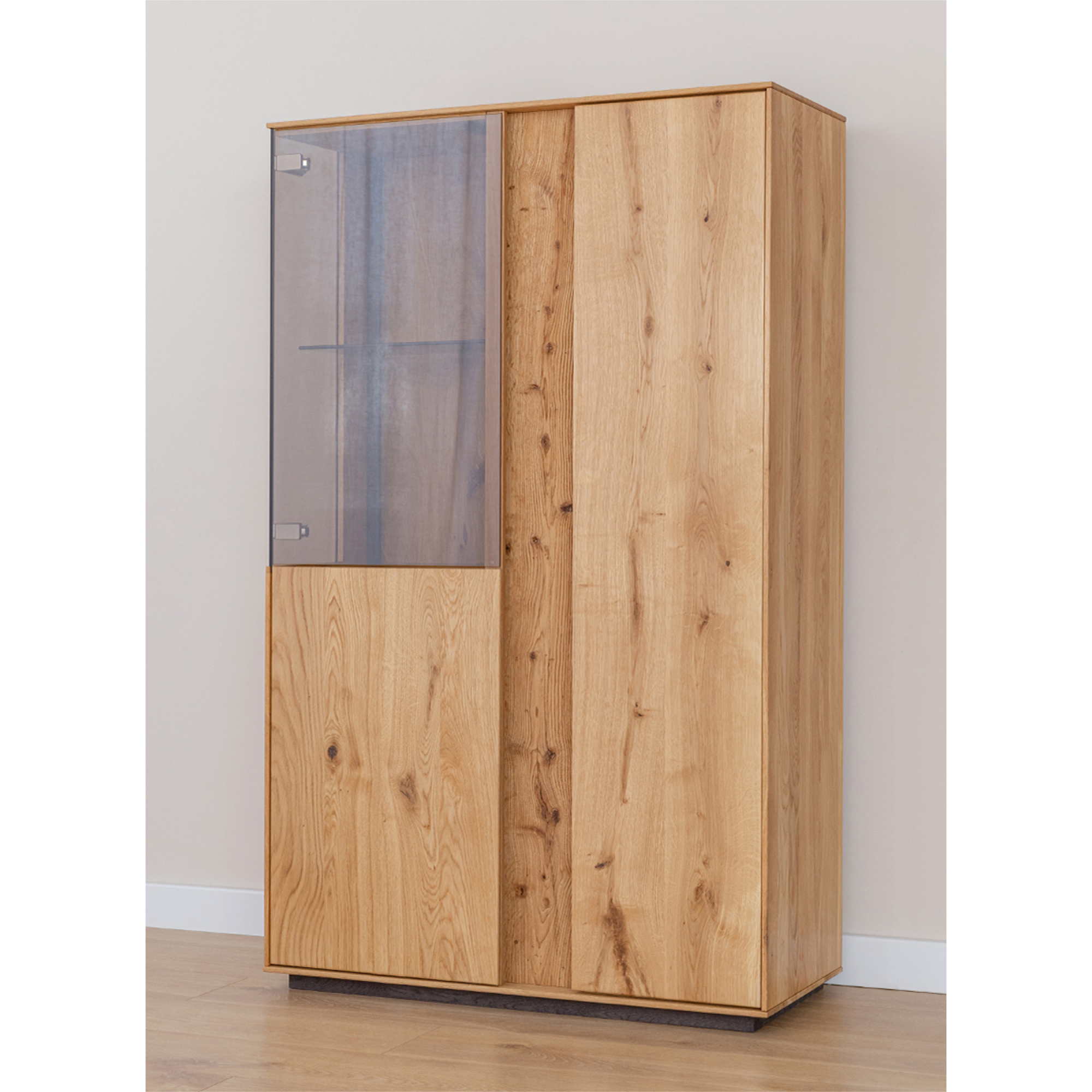 Vitrina Collodi 85x140 cm, Material: Masivno hrastovo les