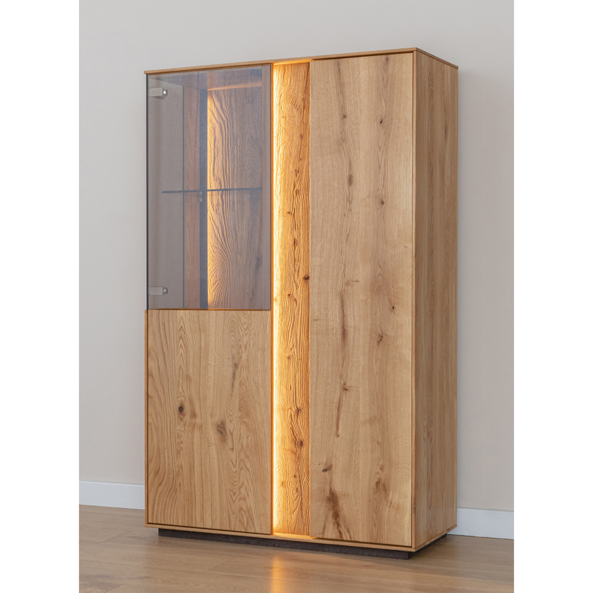 Vitrina Collodi 85x140 cm, Material: Masivno hrastovo les