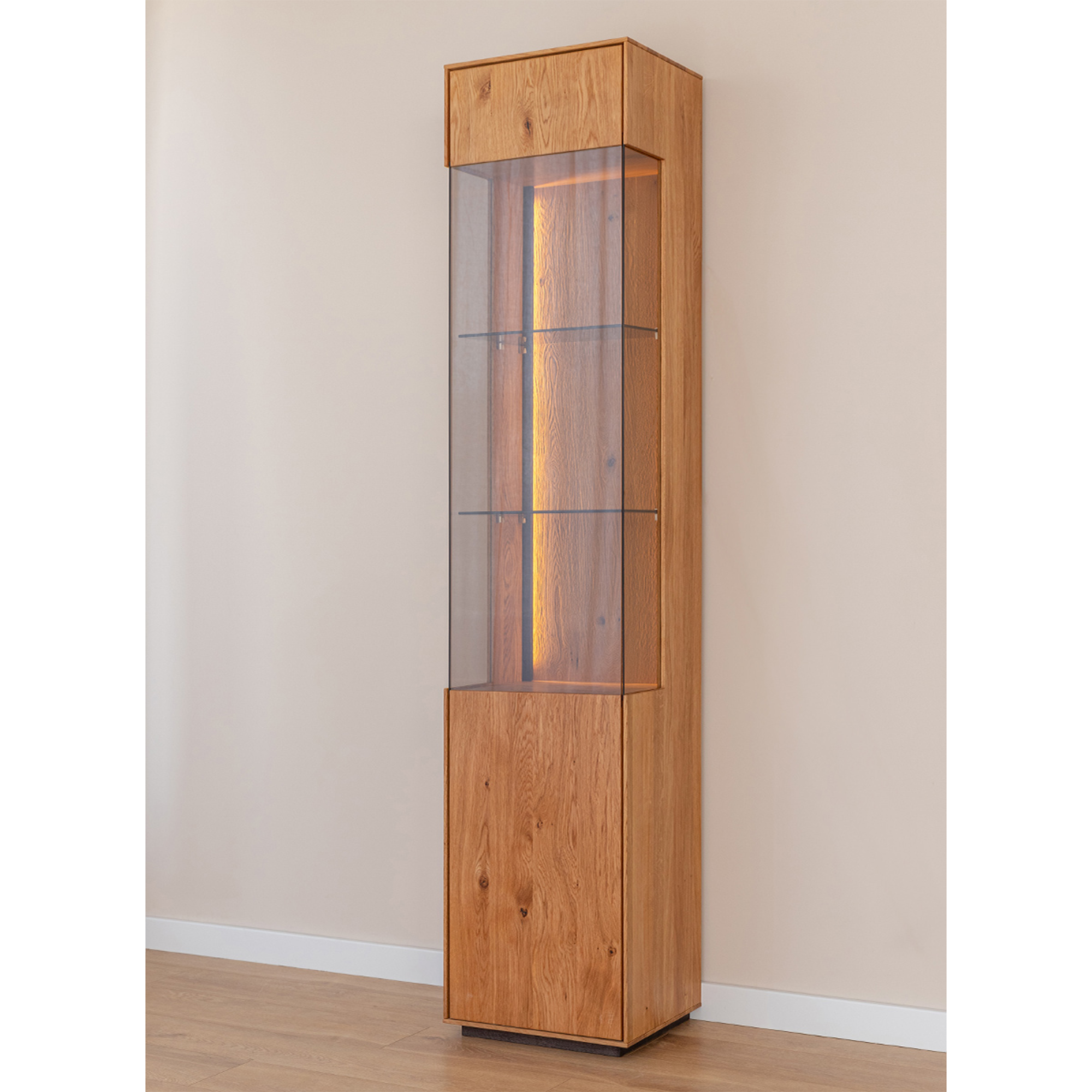Vitrina Collodi 43x205 cm, Material: Masivno hrastovo les