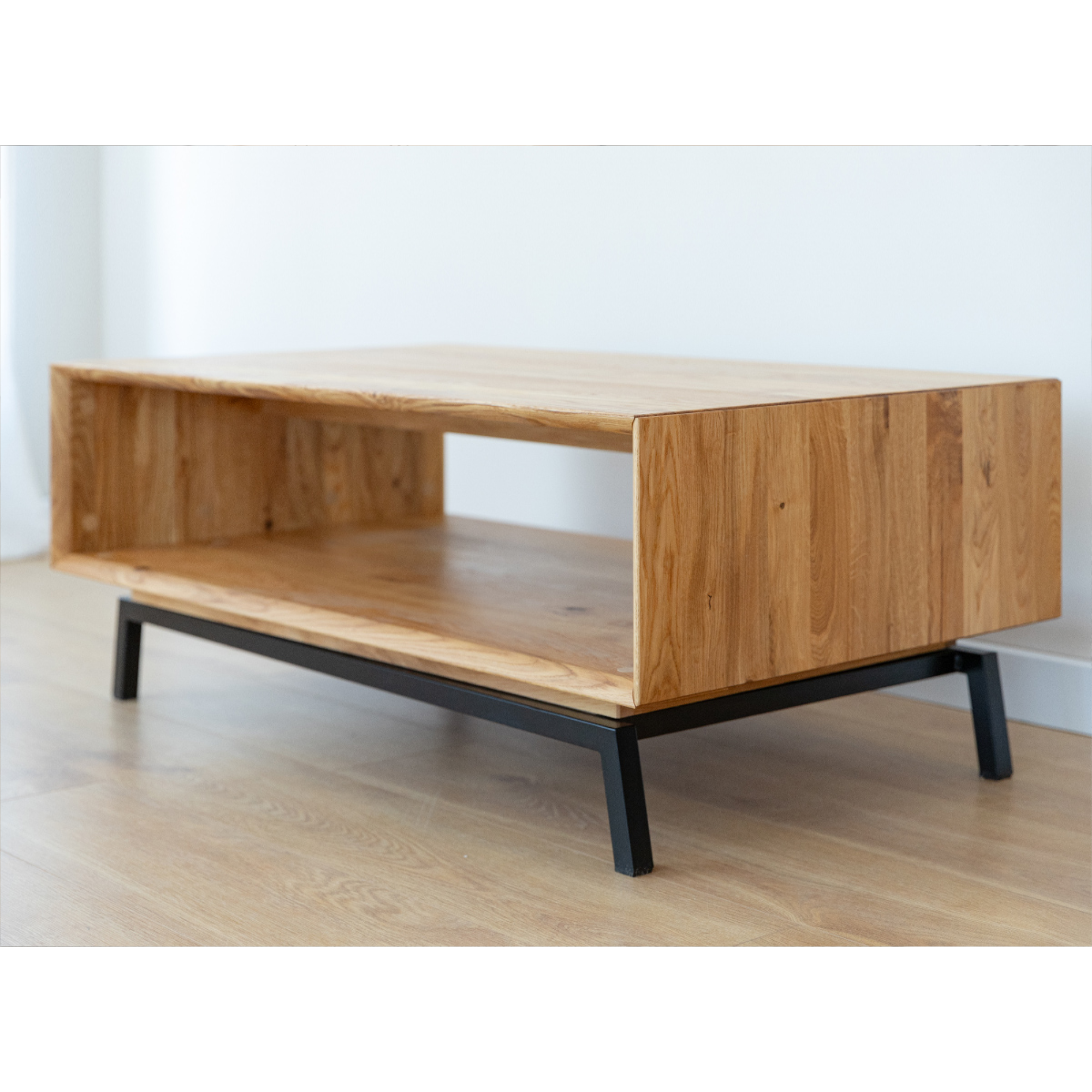 Klubska mizica Modern Loft 100,50x60 cm, Material: Masivni hrast