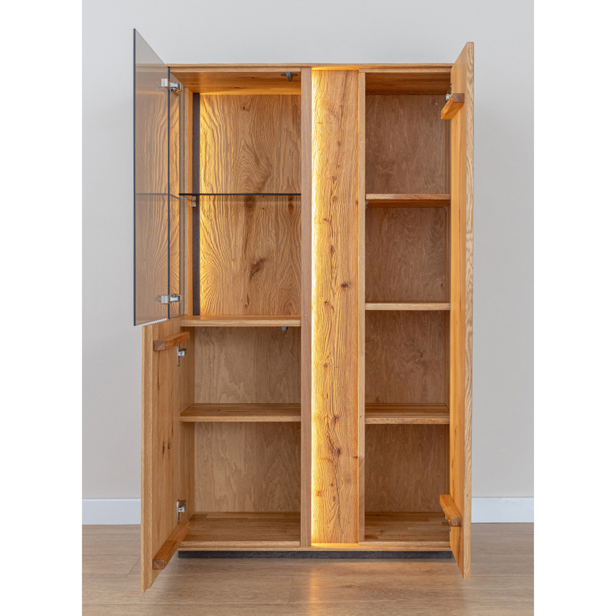 Vitrina Collodi 85x140 cm, Material: Masivno hrastovo les