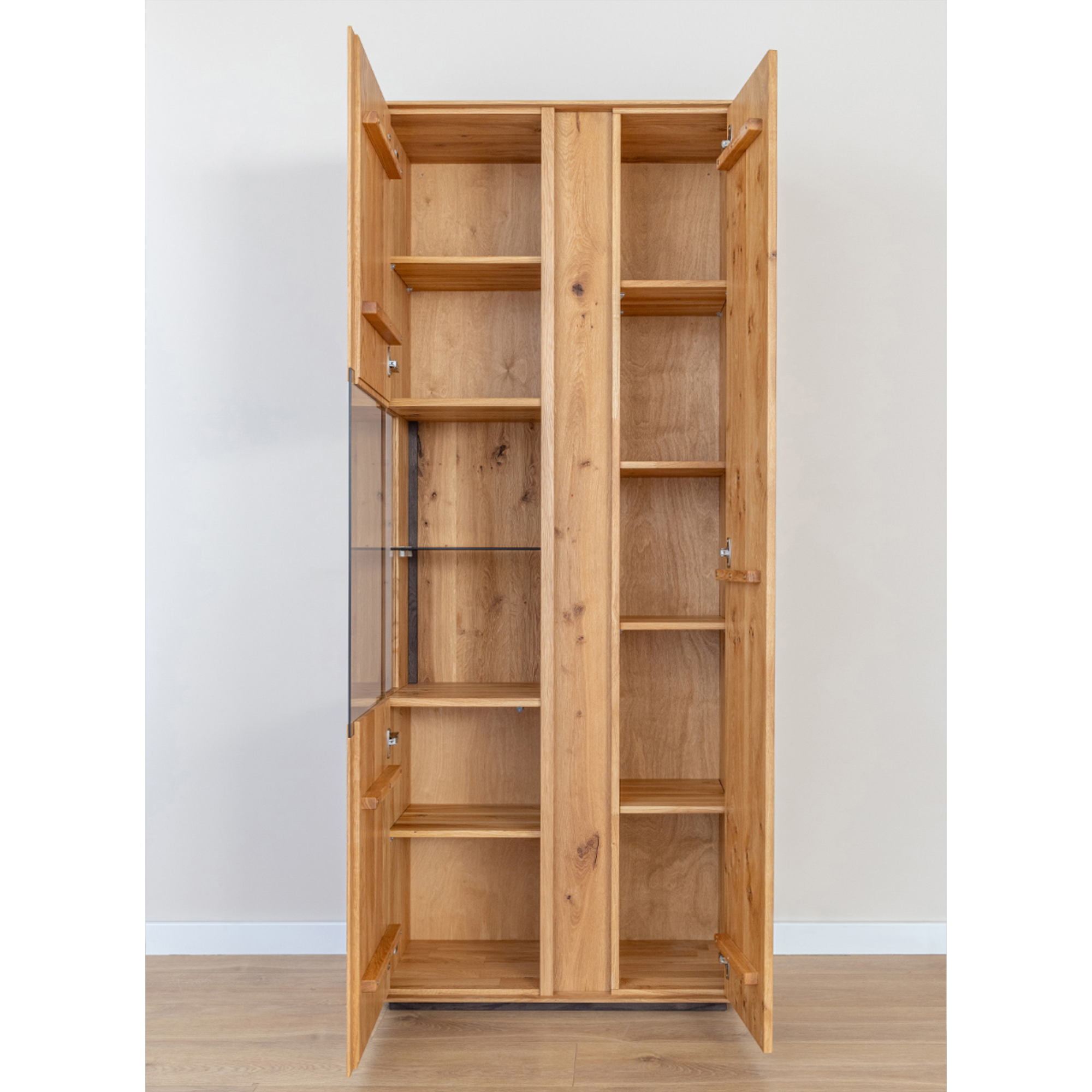 Vitrina Collodi 84,50x205 cm, Material: Masivno hrastovo les