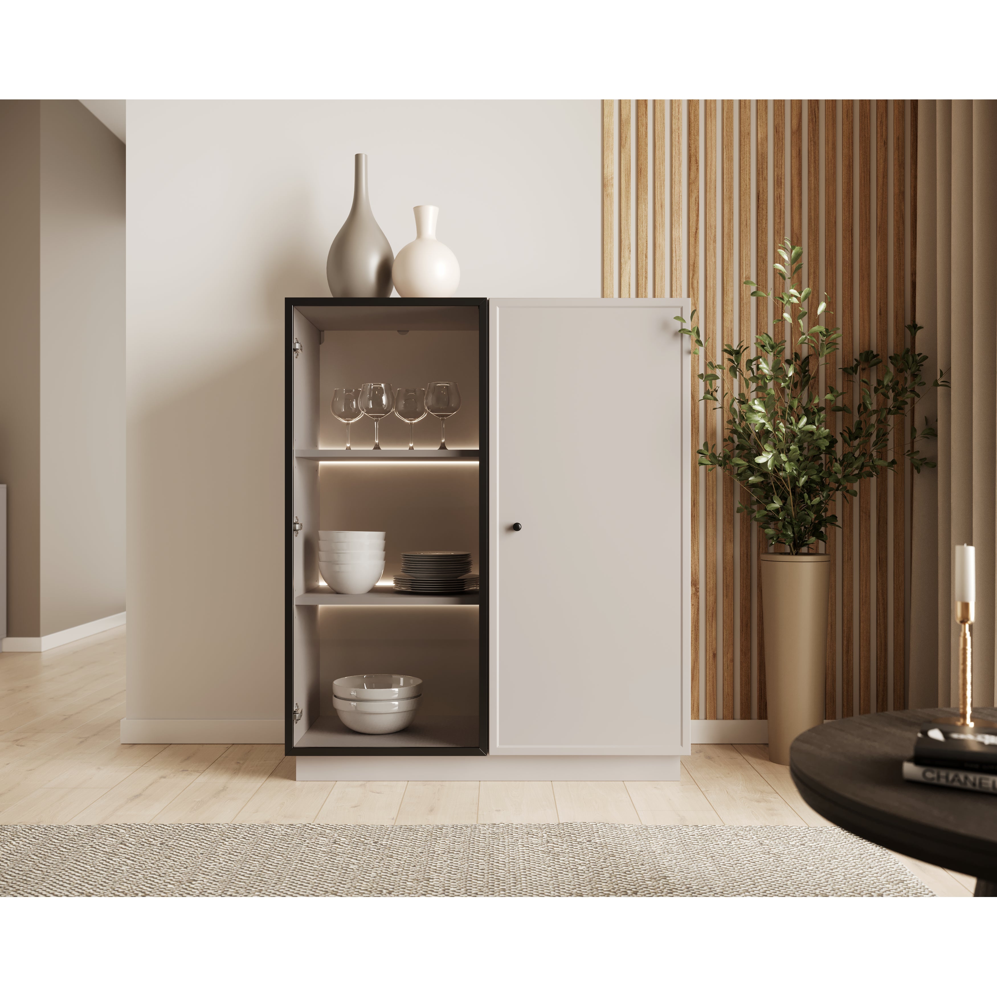 Vitrina Lorini 100x45cm, Material: MDF