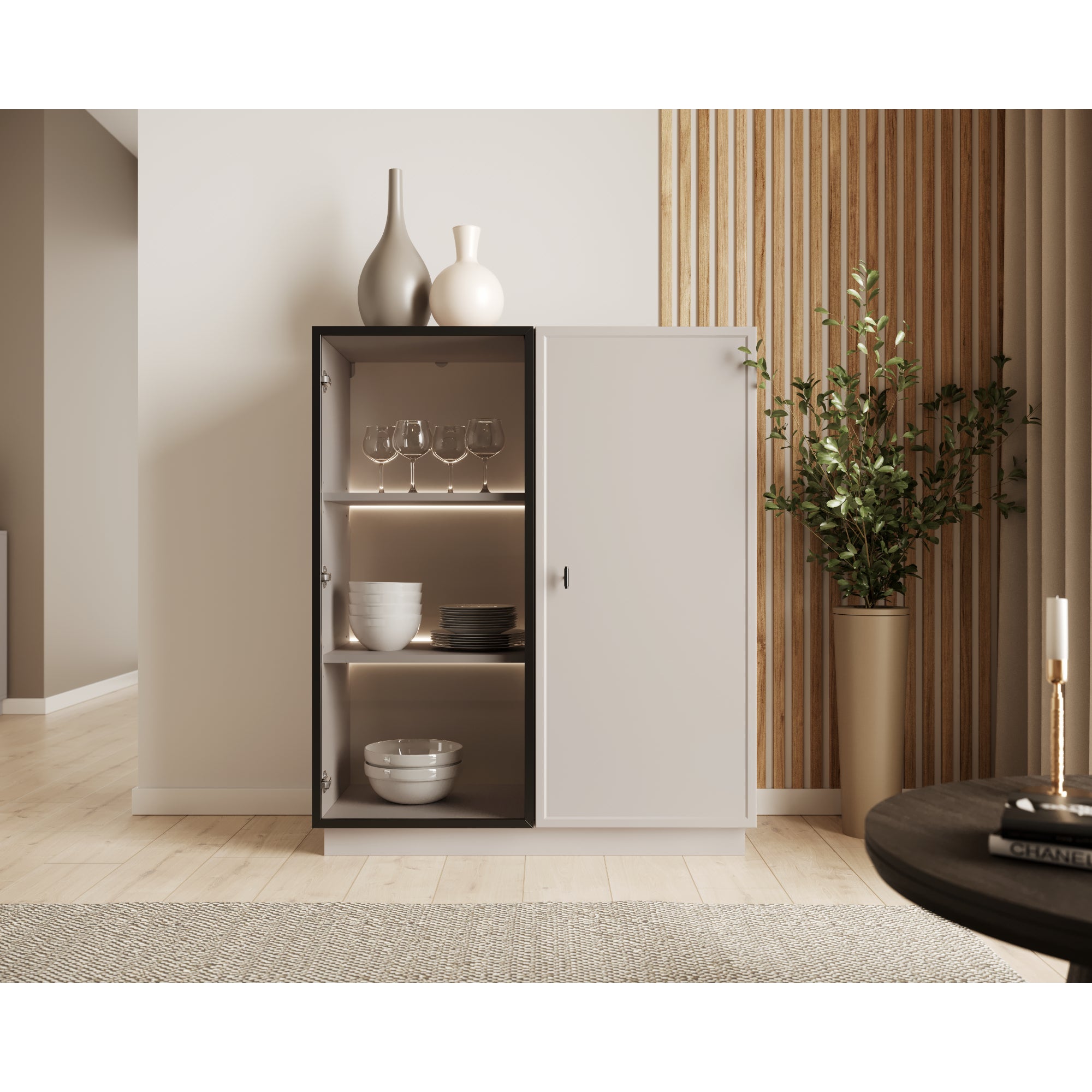 Vitrina Lorini 100x45cm, Material: MDF