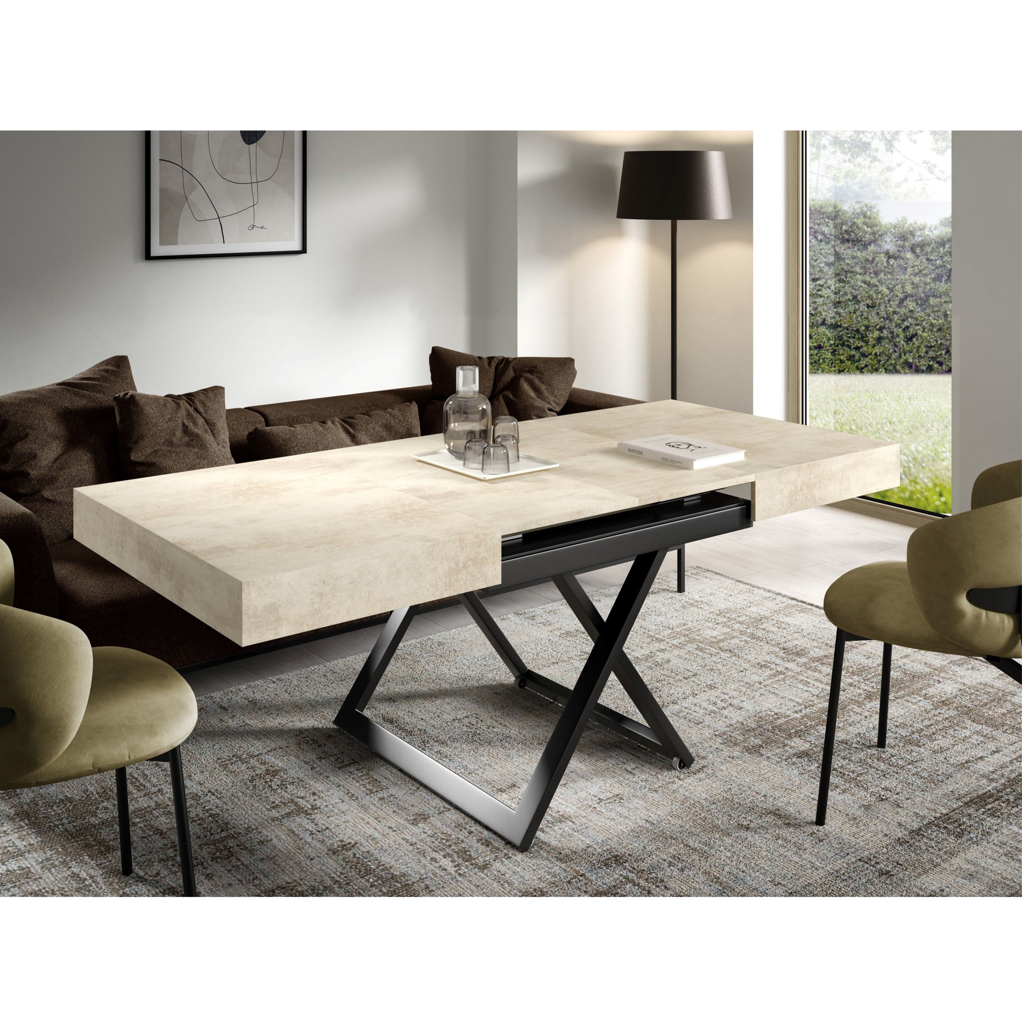 Klubska mizica Sanna U 120/200x90cm, Material: Izbira materiala