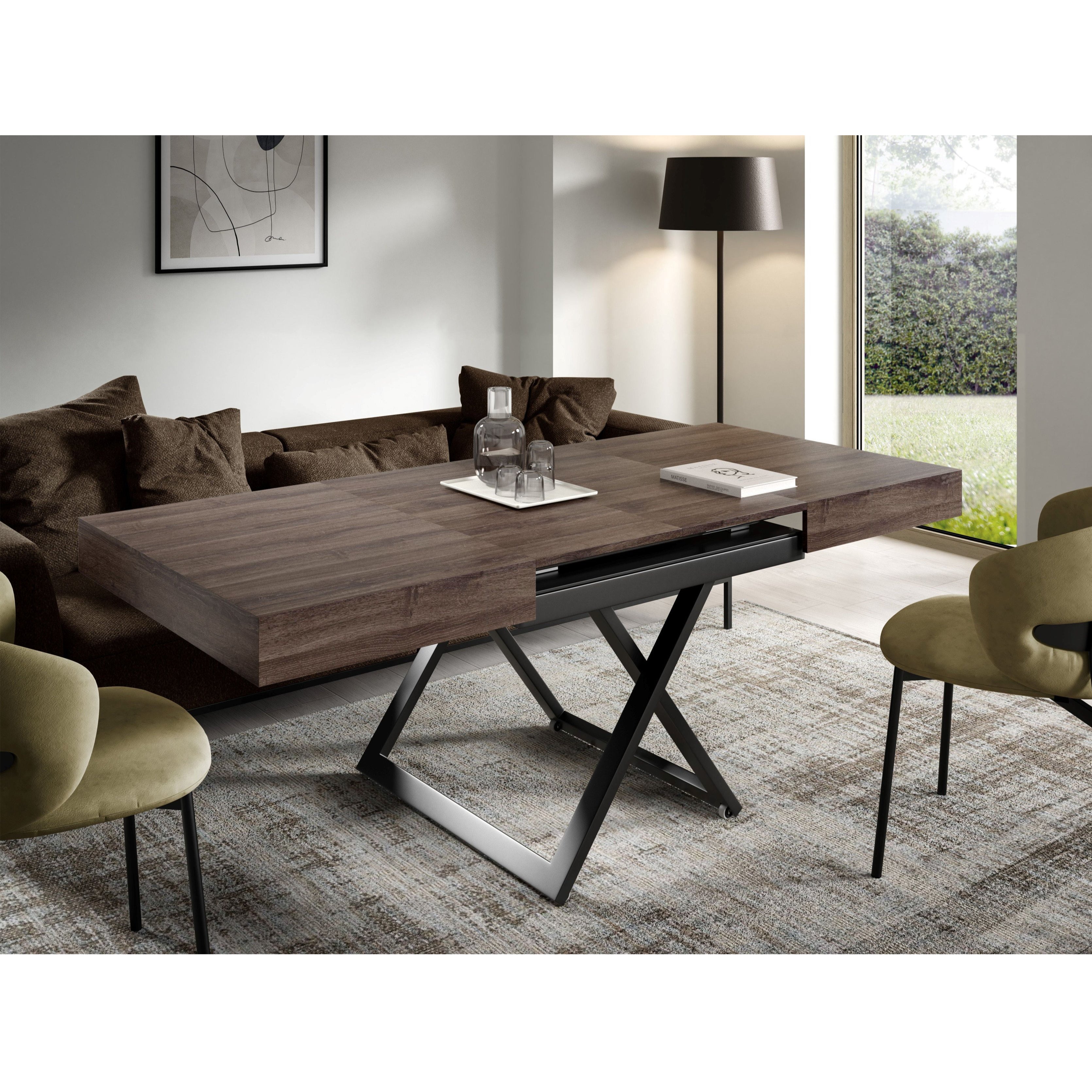 Klubska mizica Sanna U 120/200x90cm, Material: Izbira materiala