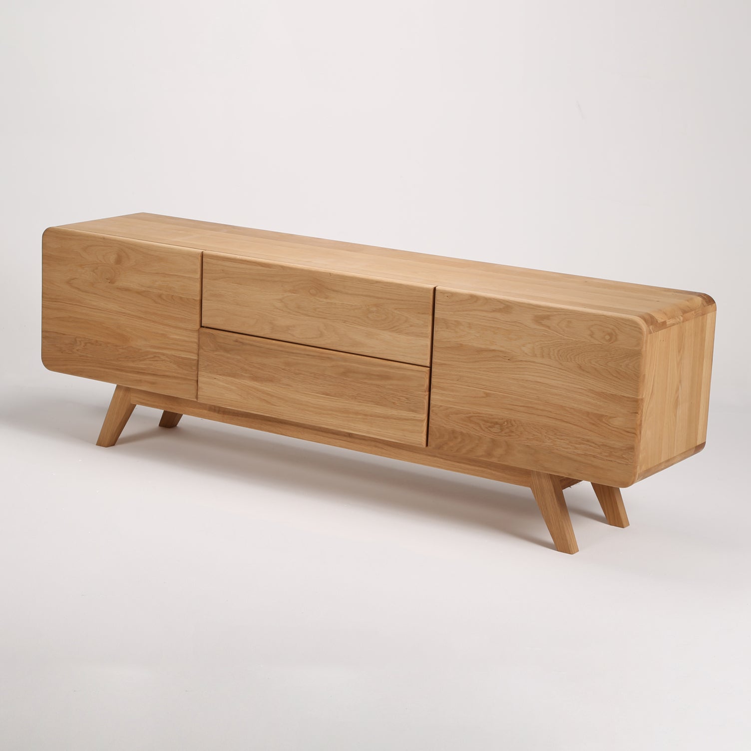 TV komoda Luba 180x40,3 cm, material: masiven hrast