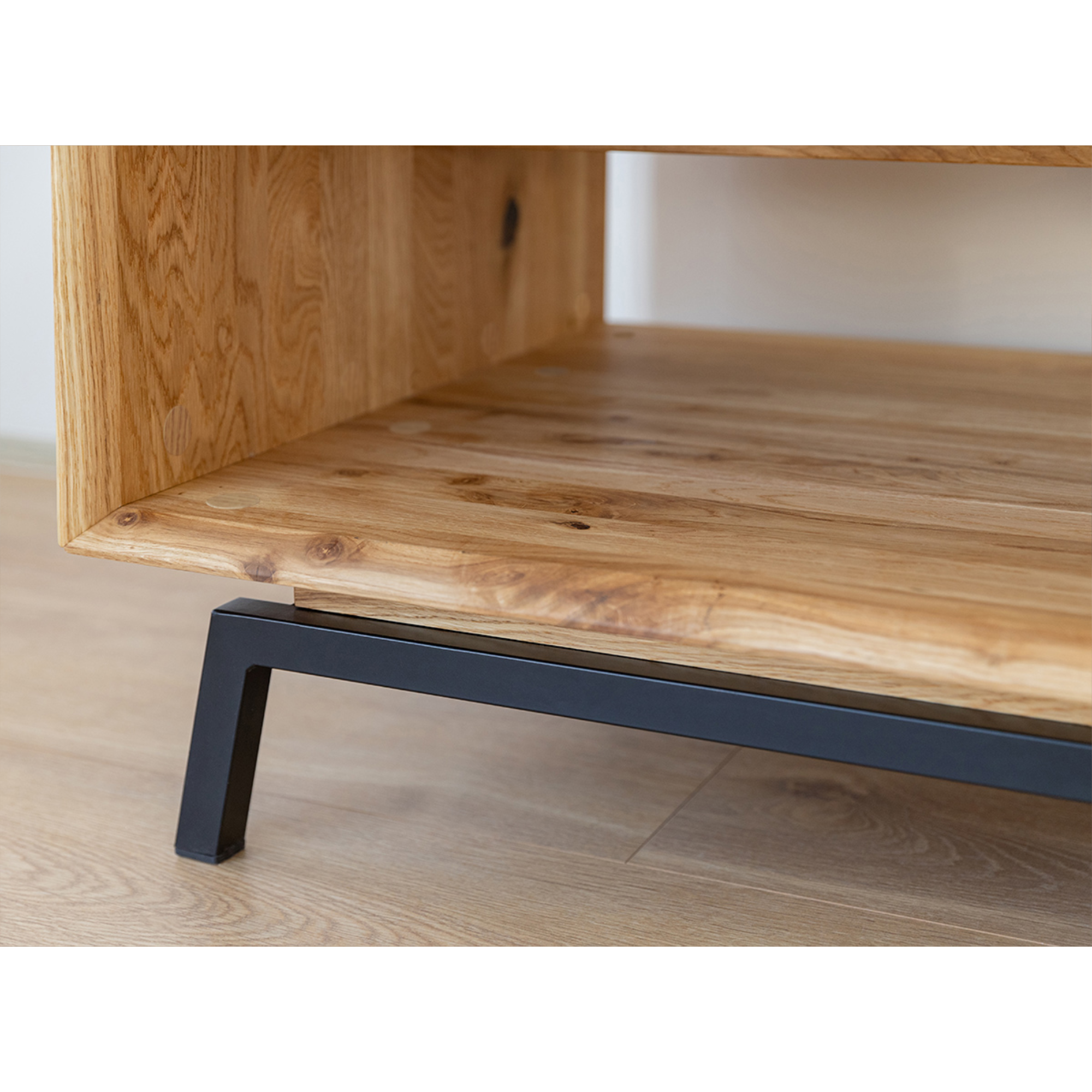 Klubska mizica Modern Loft 100,50x60 cm, Material: Masivni hrast