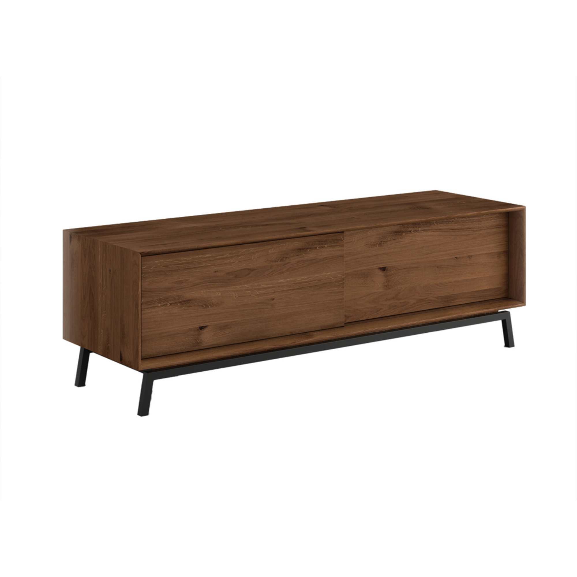 TV komoda Modern Loft 200x50 cm, material: masivno hrastovo les