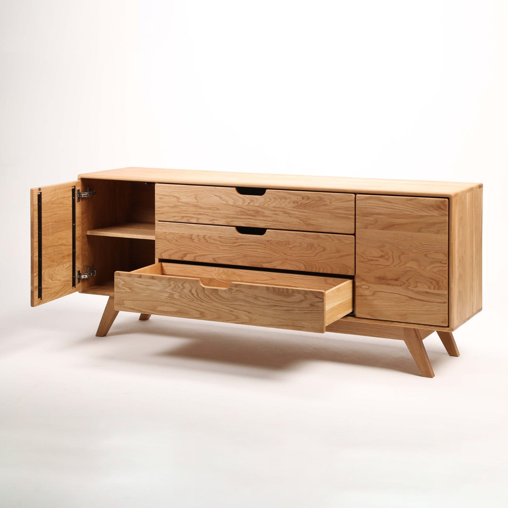 TV komoda Modena 180x45 cm, material: masiven hrast