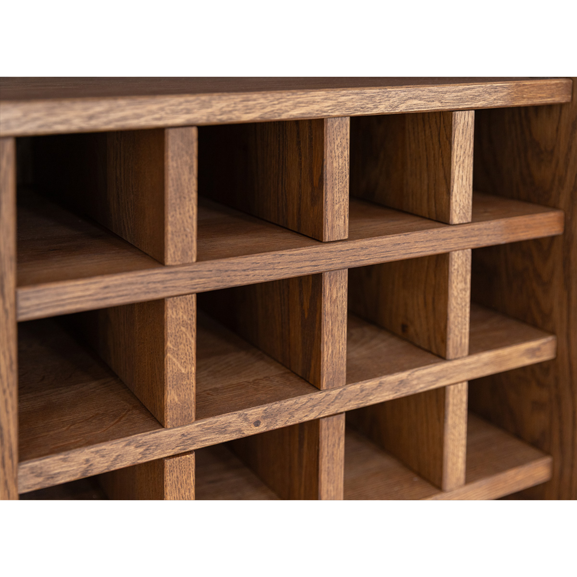 Komoda Modern Loft 101x45 cm s steklom, material: masivni hrast
