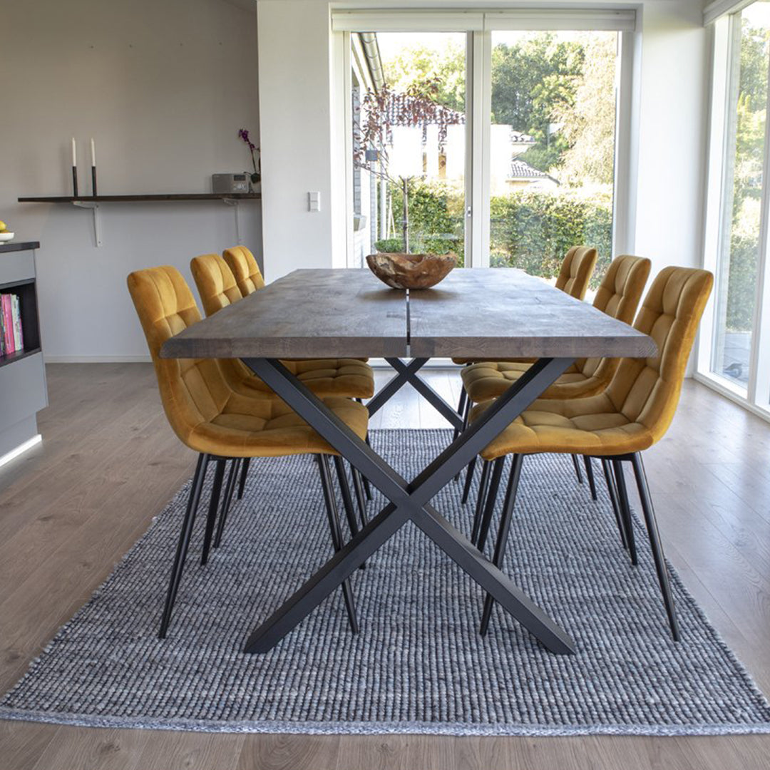 Fiksna miza Toulon 95x200x75cm, Material: Hrast