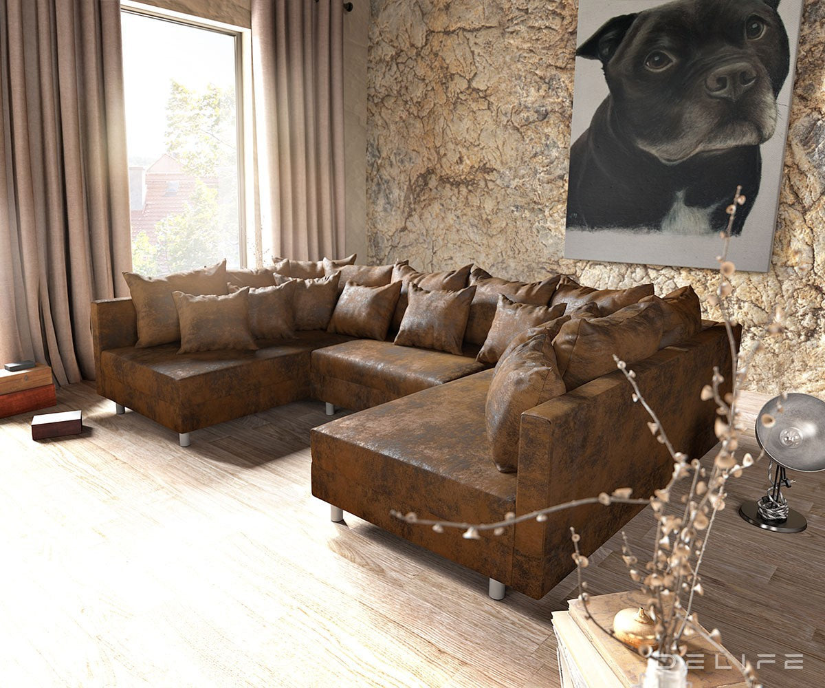 Kotna sedežna garnitura Clovis 300x200cm, Material: Mikrovelur