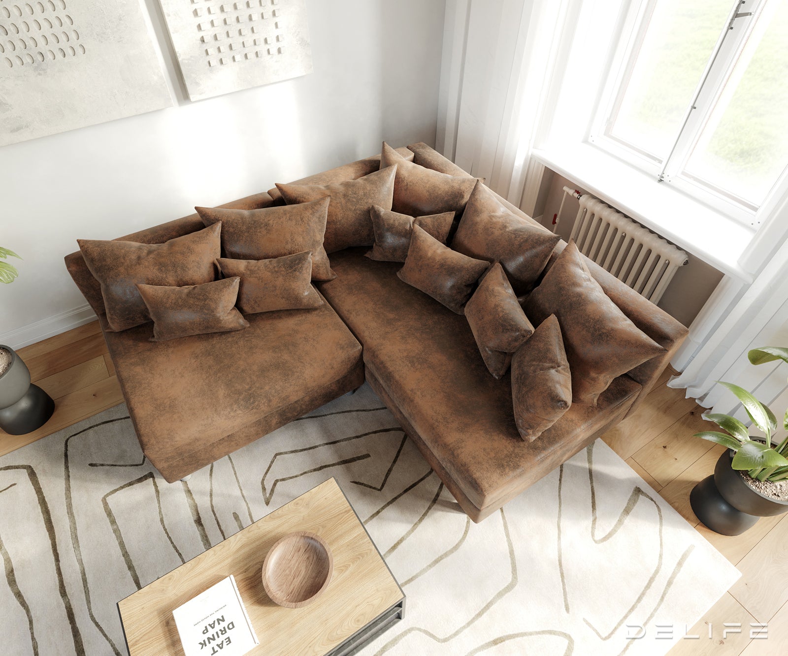 Kutna garnitura Clovis 200x185cm, Materijal: Mikrovelur