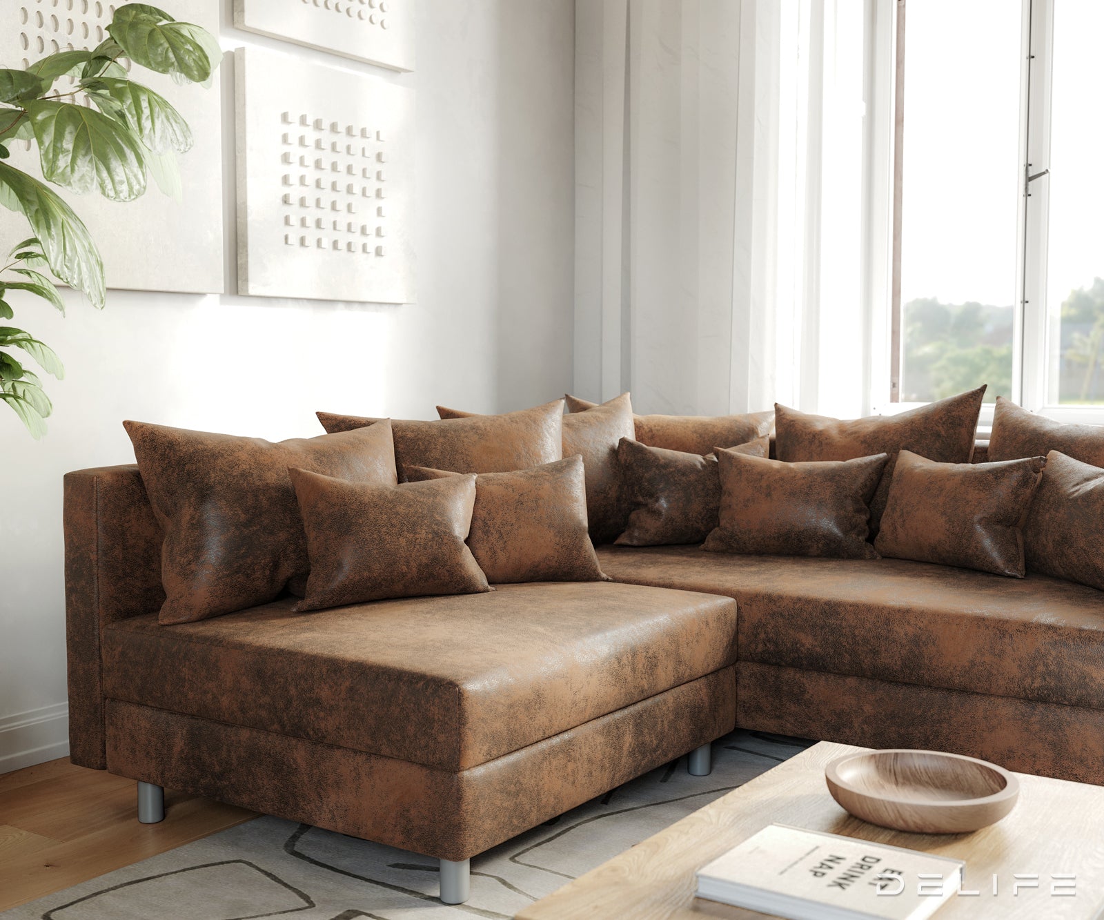 Kutna garnitura Clovis 200x185cm, Materijal: Mikrovelur