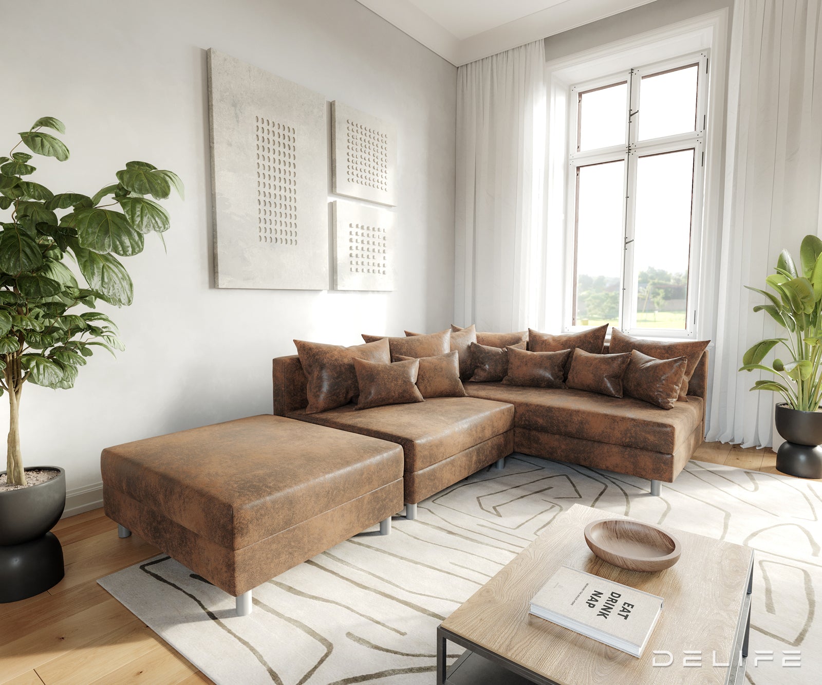 Kutna garnitura Clovis 200x185cm, Materijal: Mikrovelur