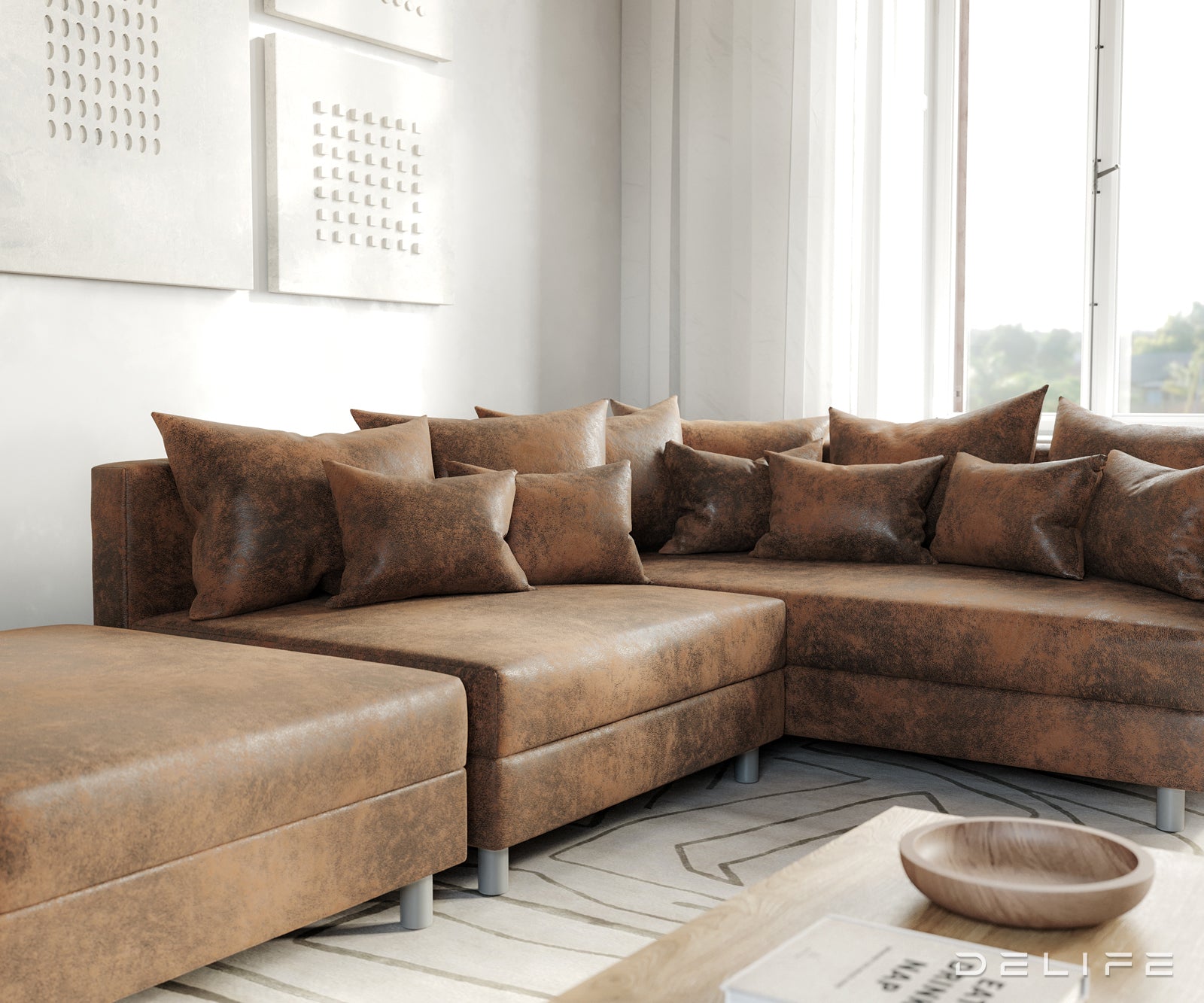 Kutna garnitura Clovis 200x185cm, Materijal: Mikrovelur