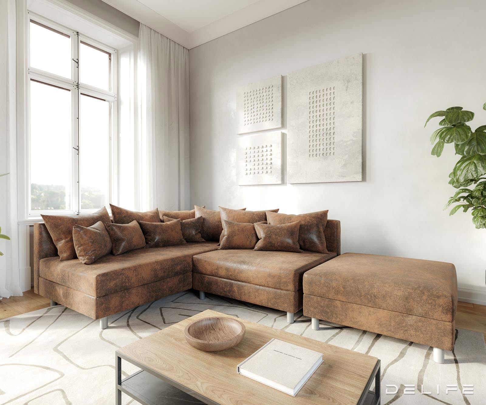 Kutna garnitura Clovis 200x185cm, Materijal: Mikrovelur