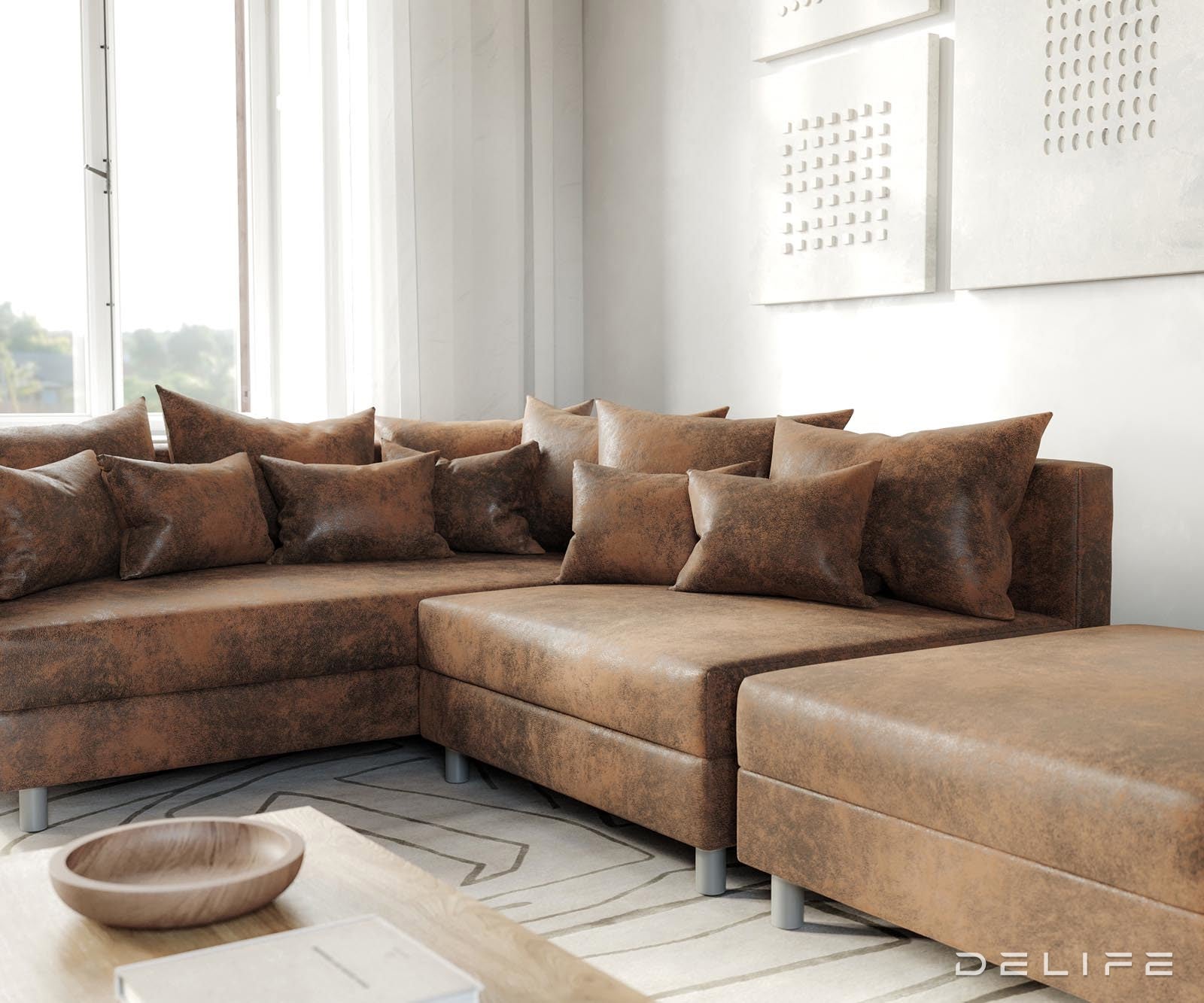 Kutna garnitura Clovis 200x185cm, Materijal: Mikrovelur