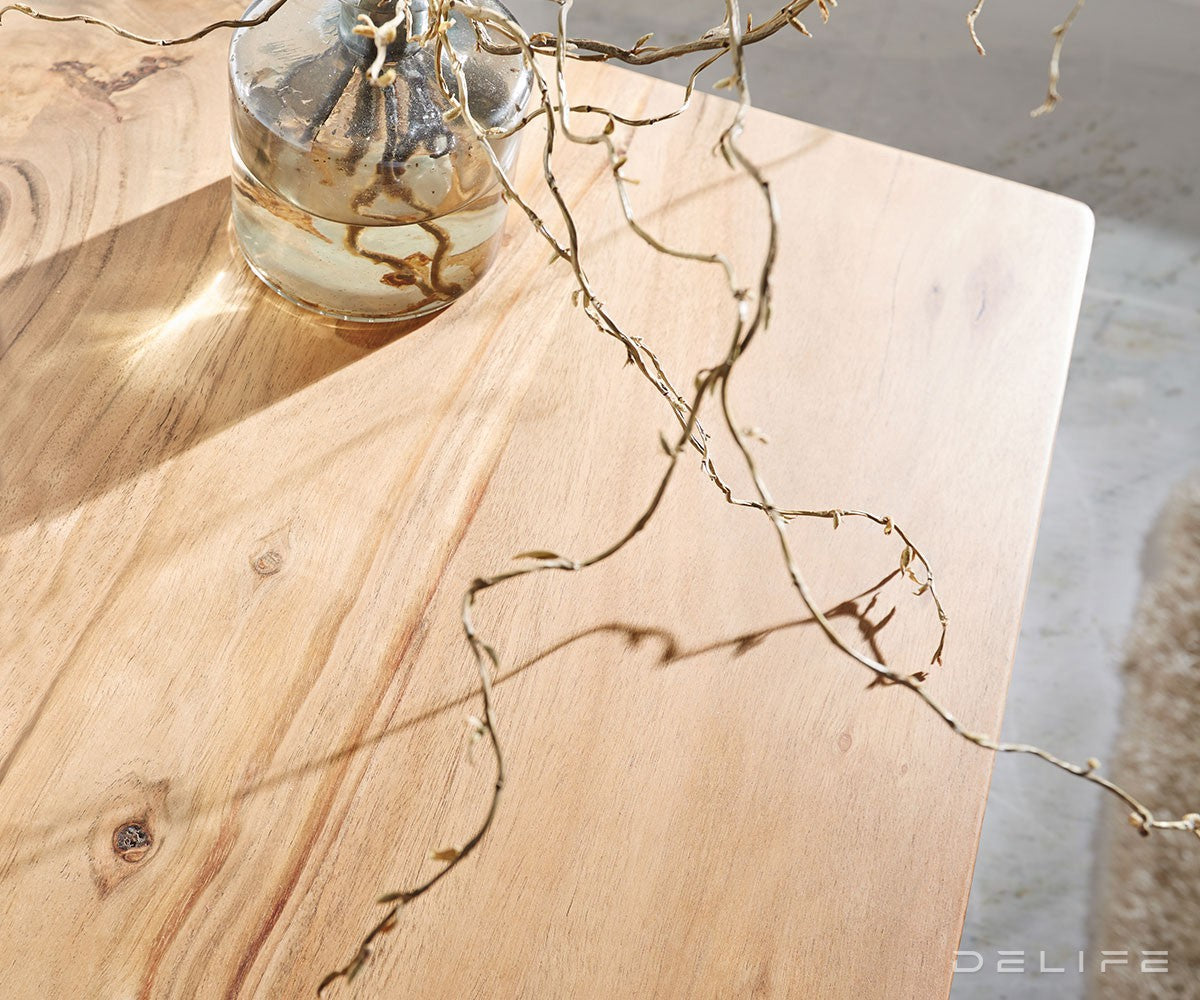 Predalnik Live Edge, 3 predali, 1 prekat, Material: akacija