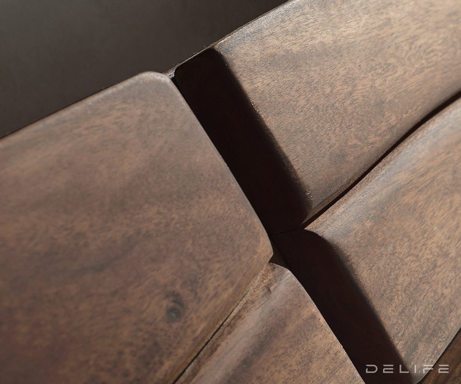 Predalnik Live Edge, 3 predali, 1 prekat, Material: akacija