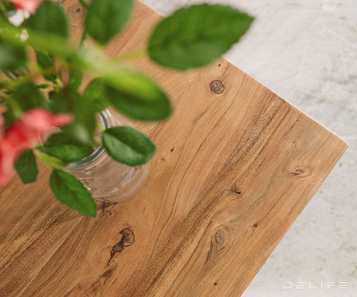 Predalnik Live Edge, 3 predali, 1 prekat, Material: akacija