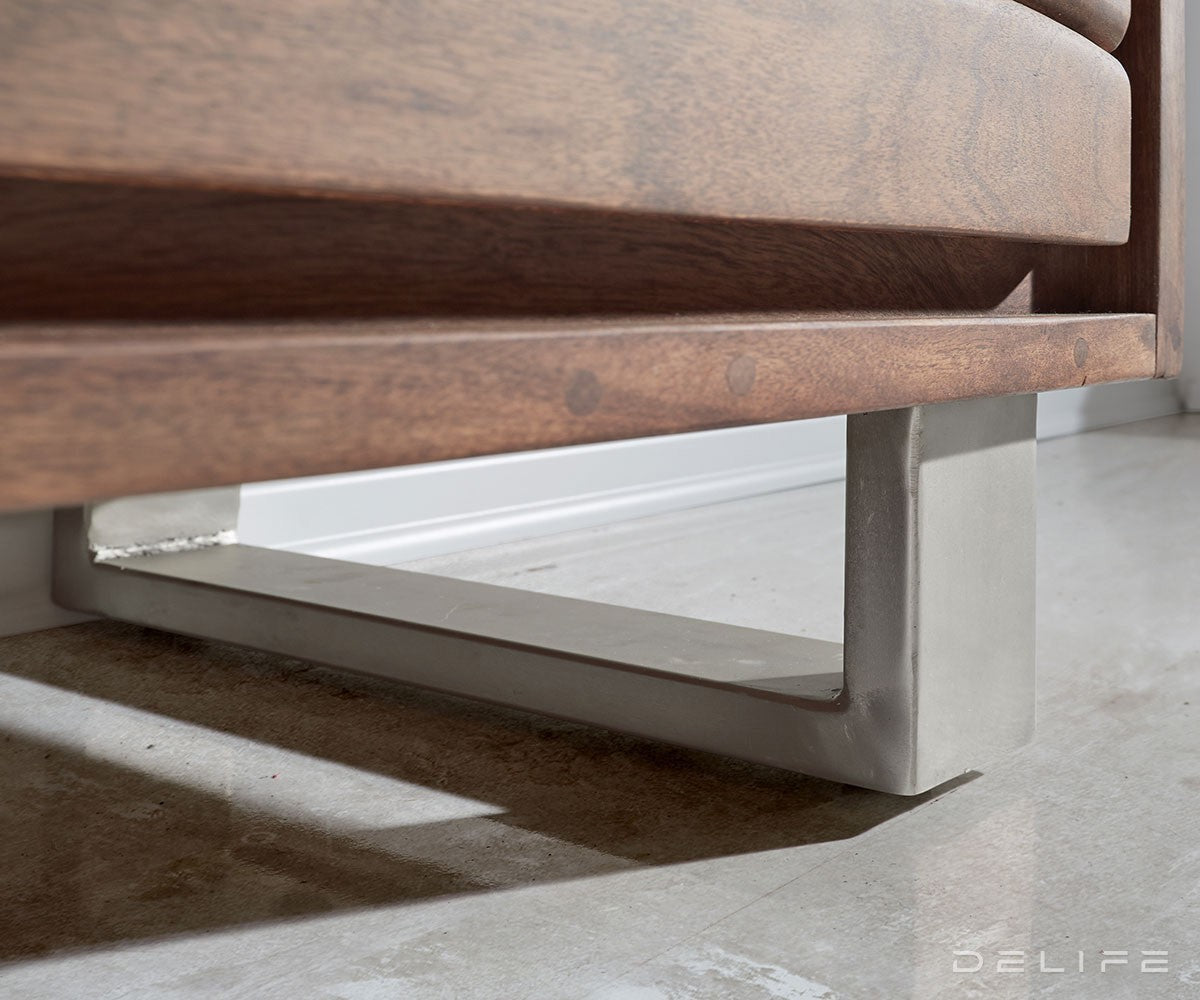 Predalnik Live Edge, 3 predali, 1 prekat, Material: akacija