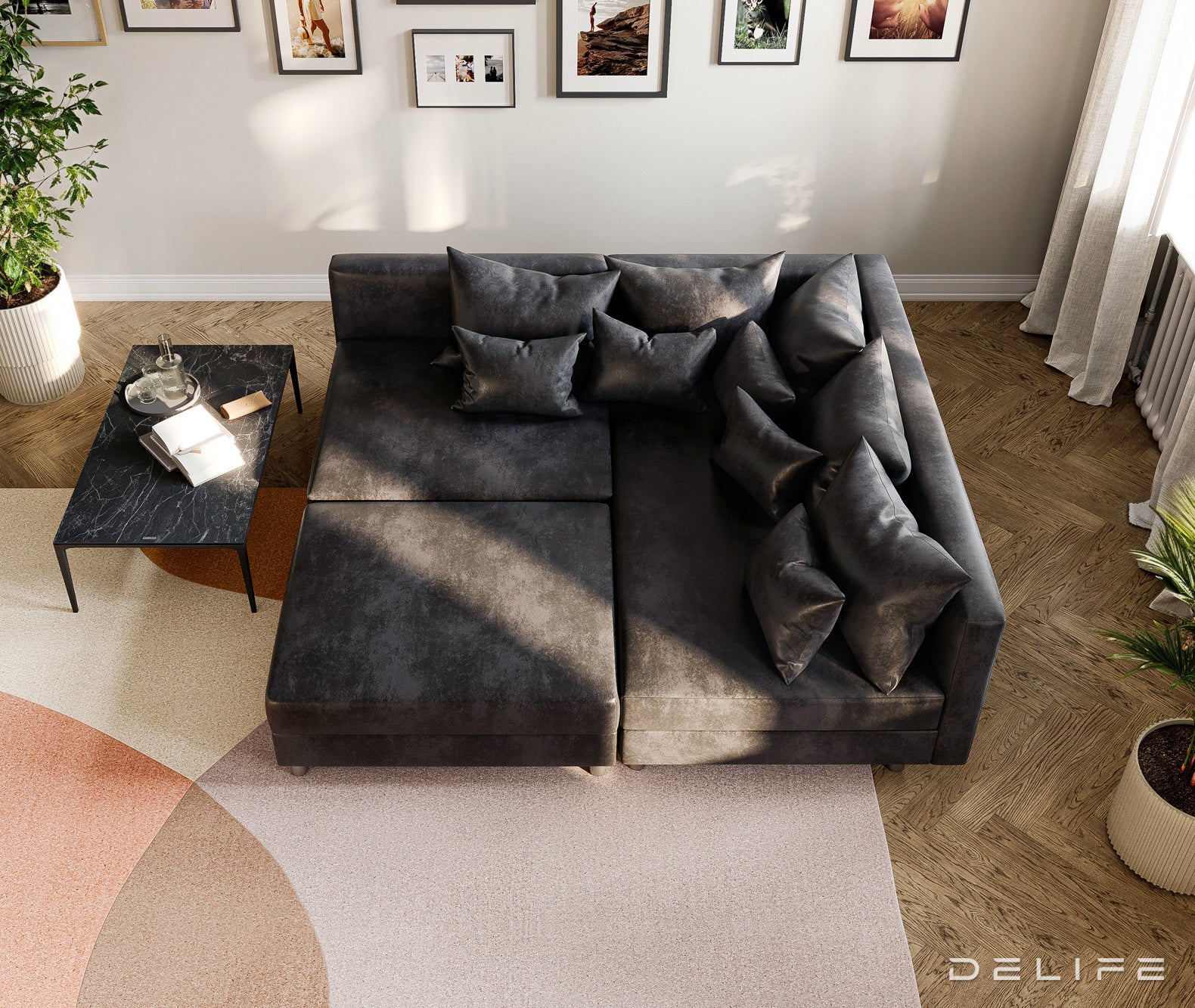 Kutna garnitura Clovis 200x185cm, Materijal: Mikrovelur