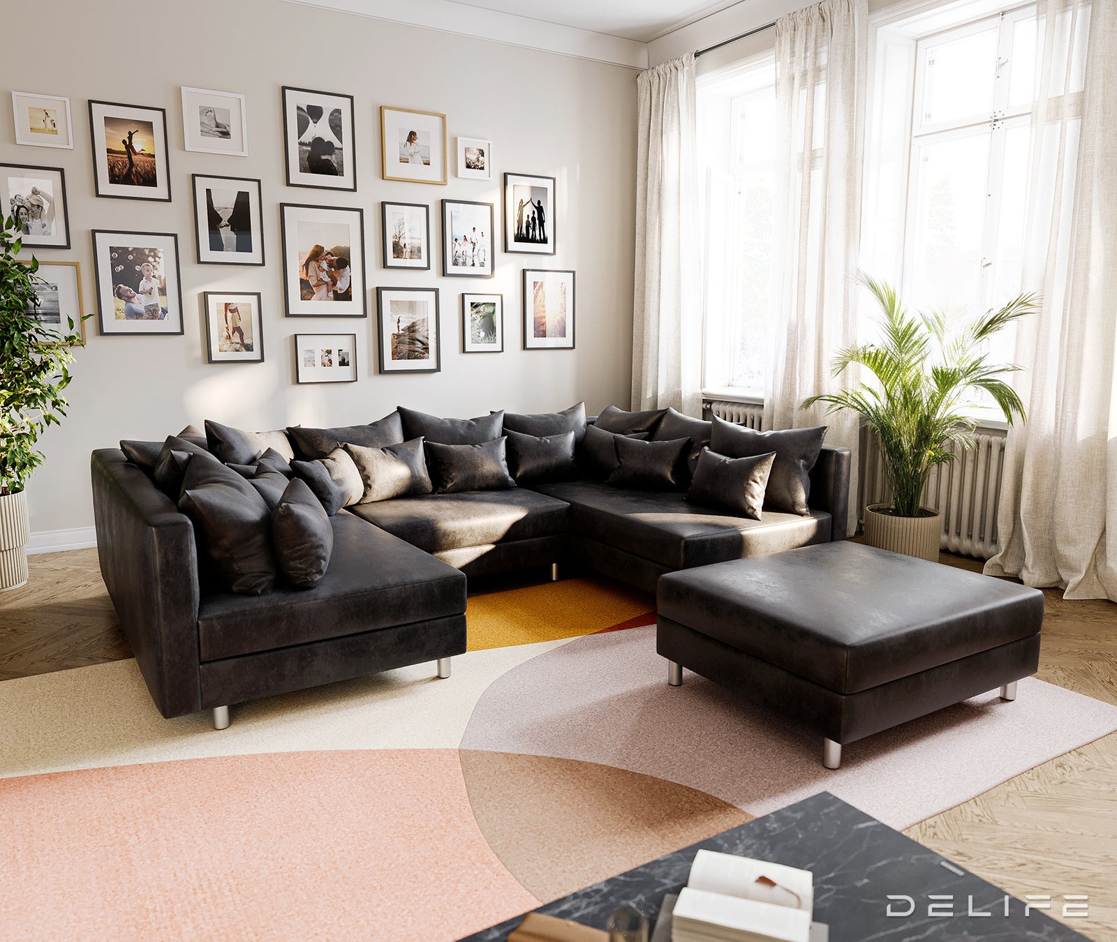 Kutna garnitura Clovis 300x185cm, Materijal: Mikrovelur